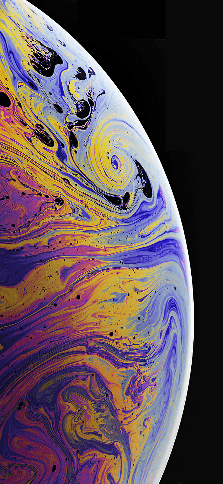 Sfera astratta swirl colorato, 739x1600 Verticale, iPhone