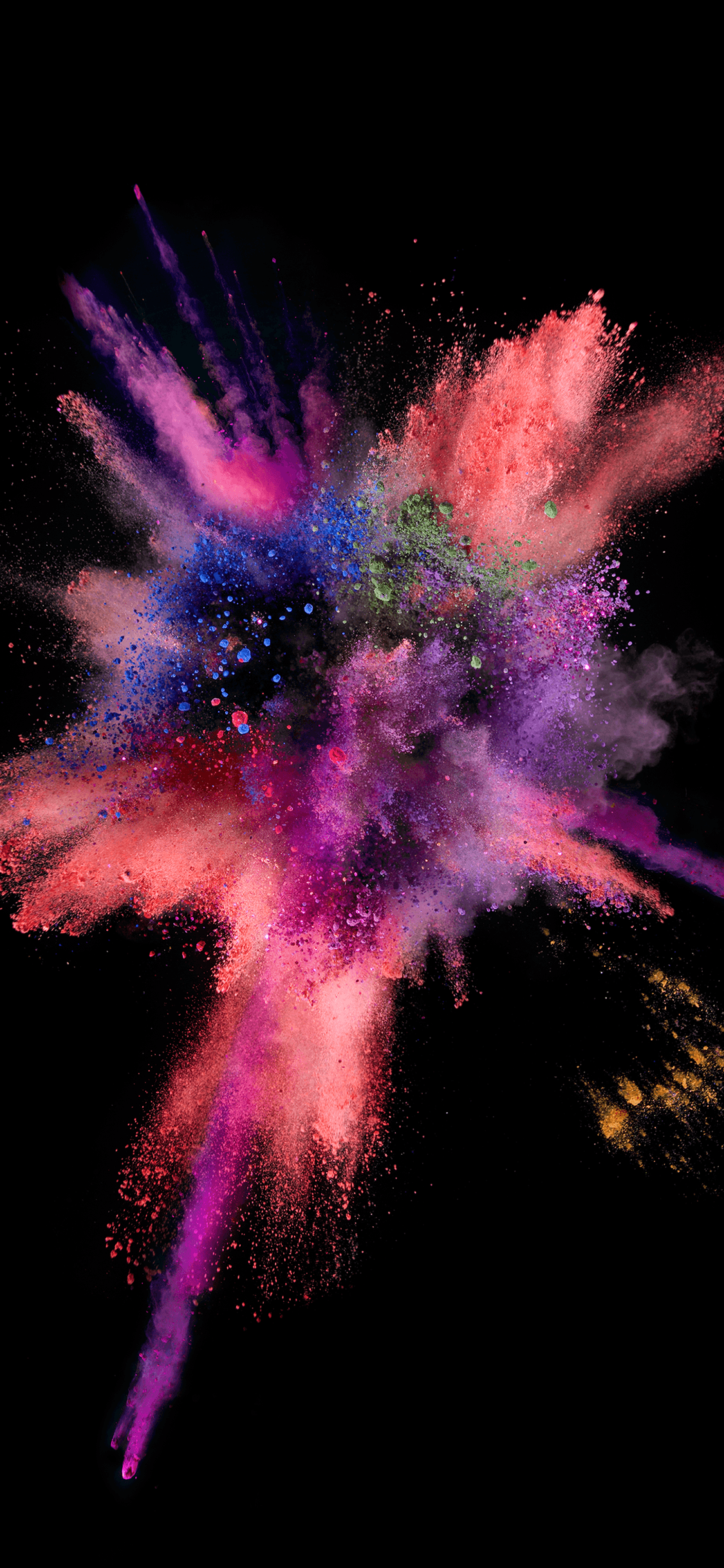 esplosione polvere colorata, 1125x2436 Verticale, Telefono