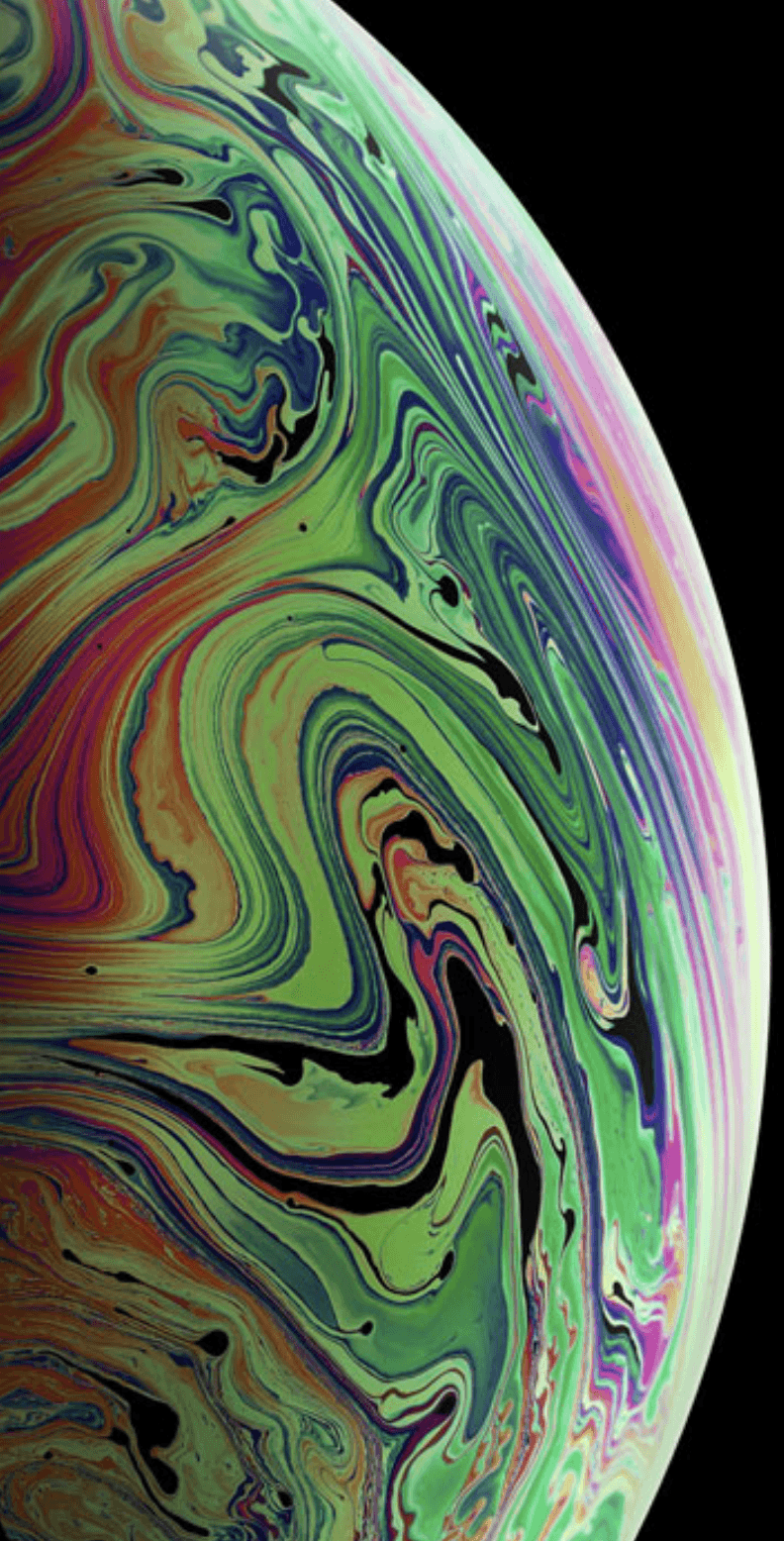 Sfera astratta iridescente multicolore, 792x1556 Verticale, iPhone Pro