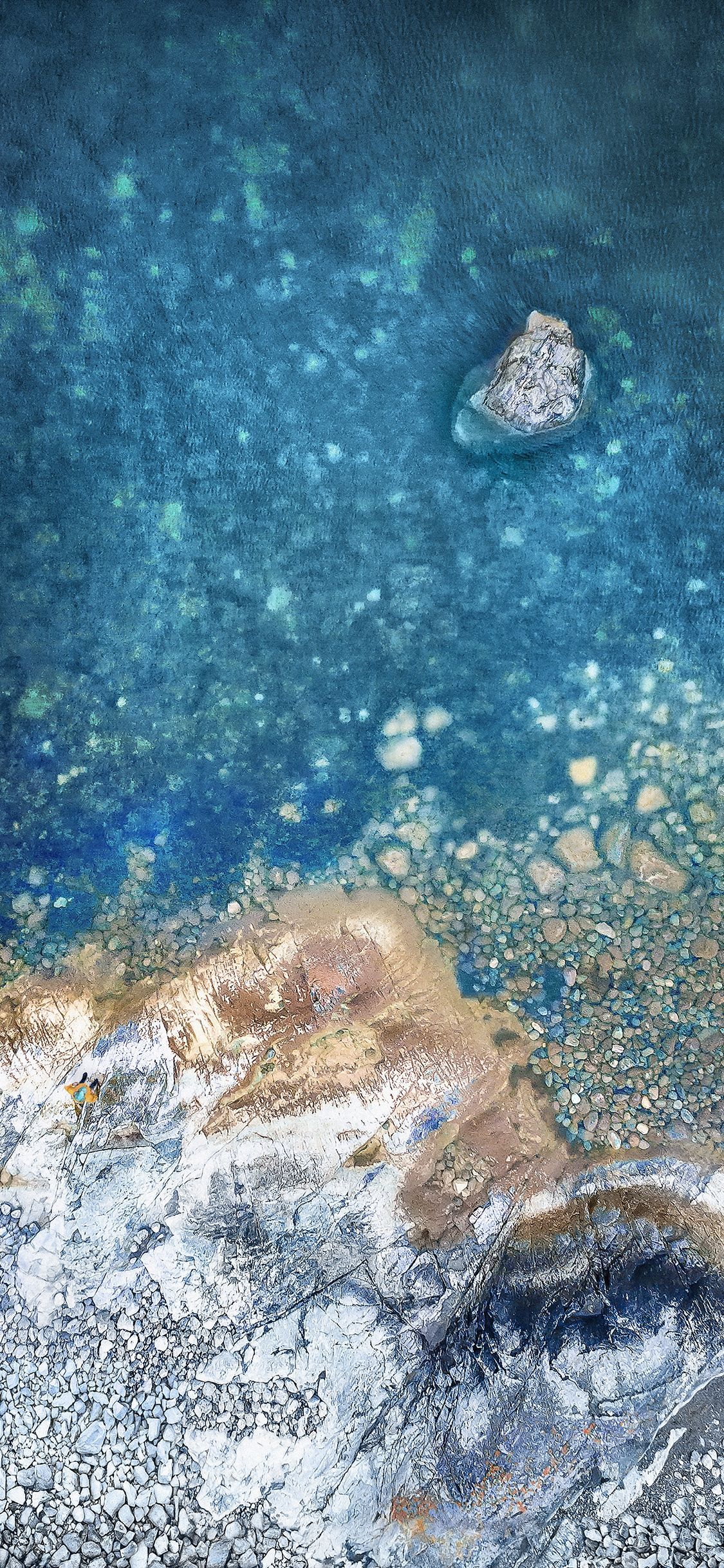 Texture astratta blu e dorata, 1125x2436 Full HD Verticale, iPhone Air