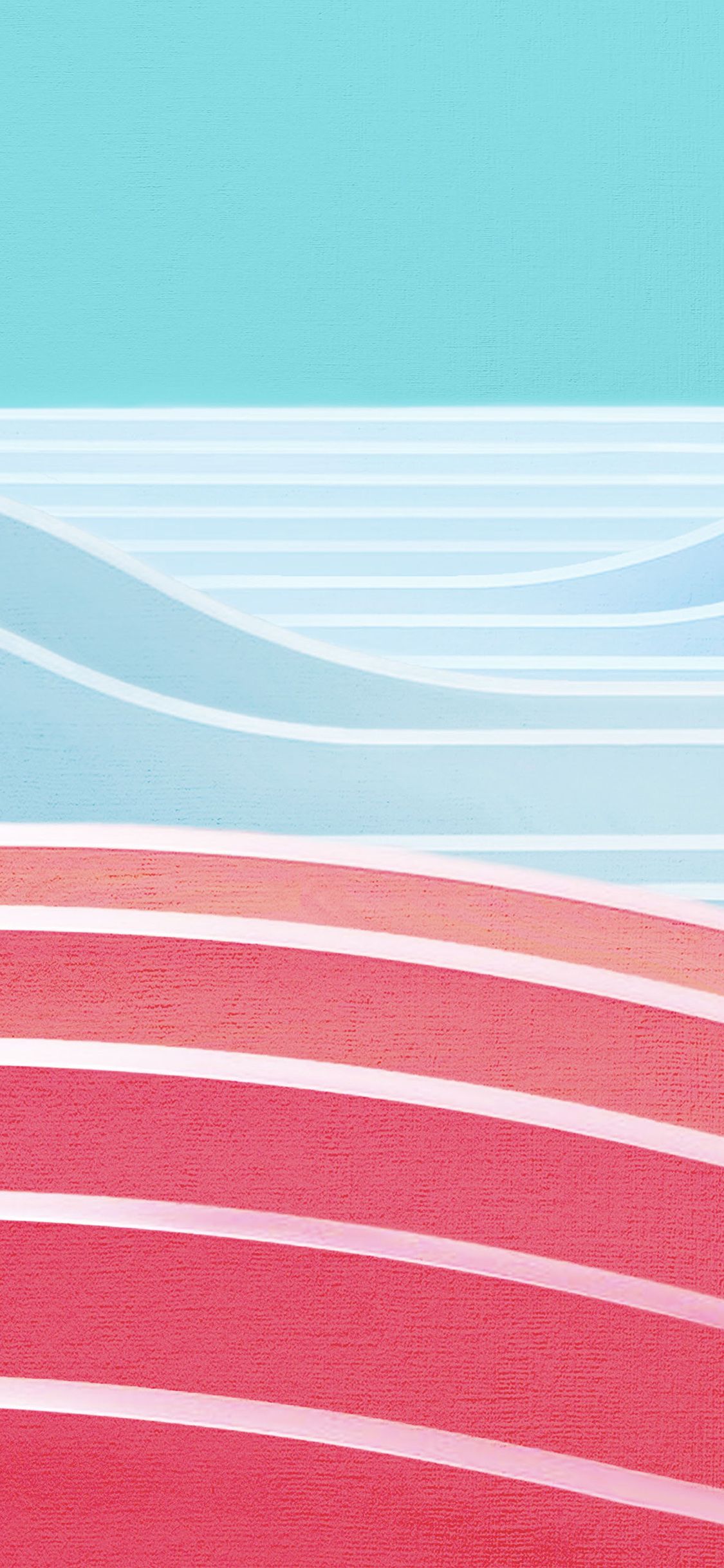 Onde astratte blu rosa, 1125x2436 Verticale, iPhone Plus
