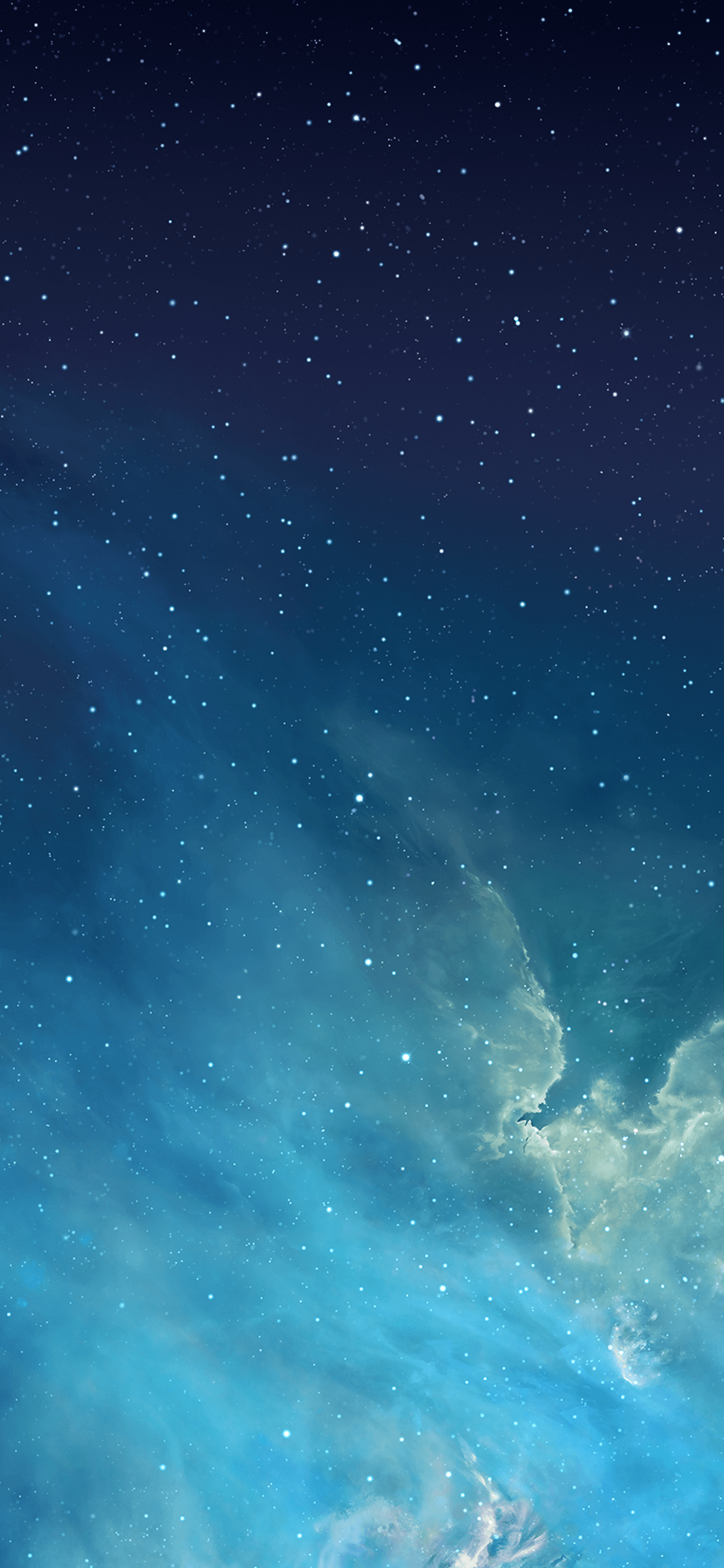 Cielo stellato nebulosa blu, 1125x2436 Verticale, iPhone Plus