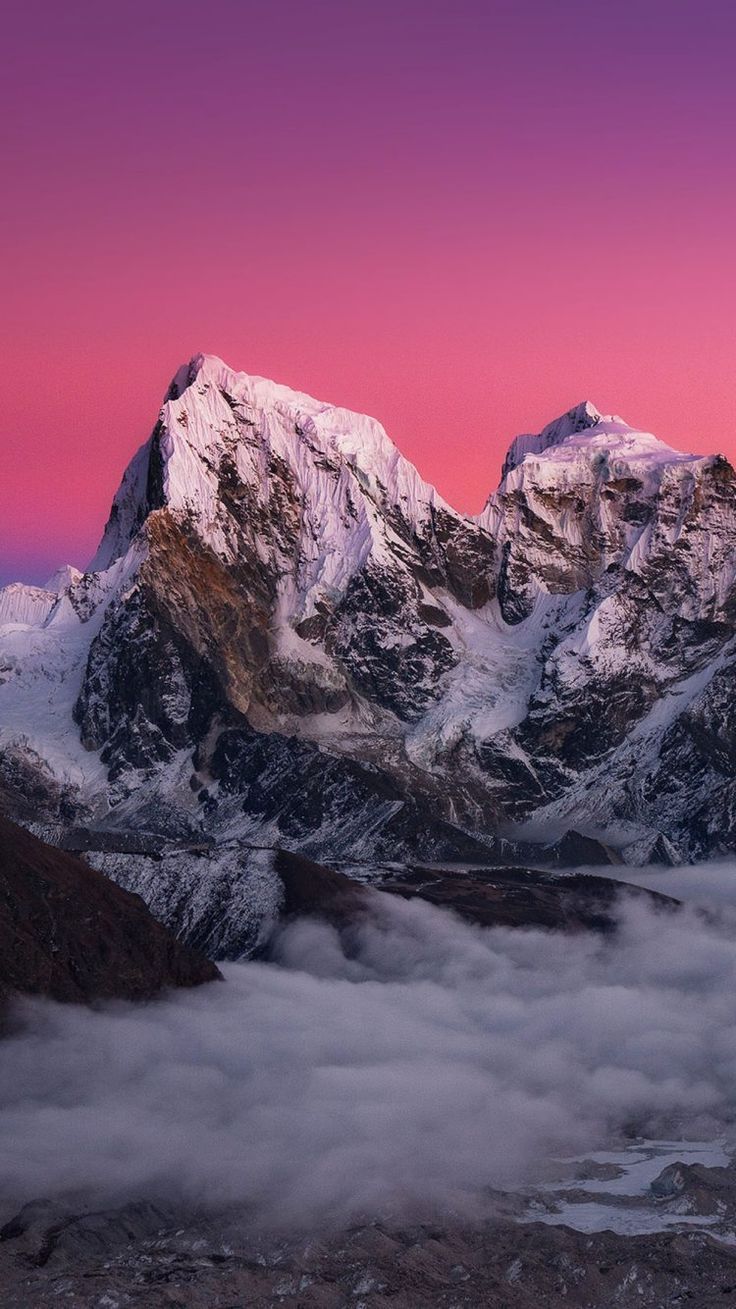 Montagne innevate al tramonto, 736x1309 Full HD Verticale, iPhone Air