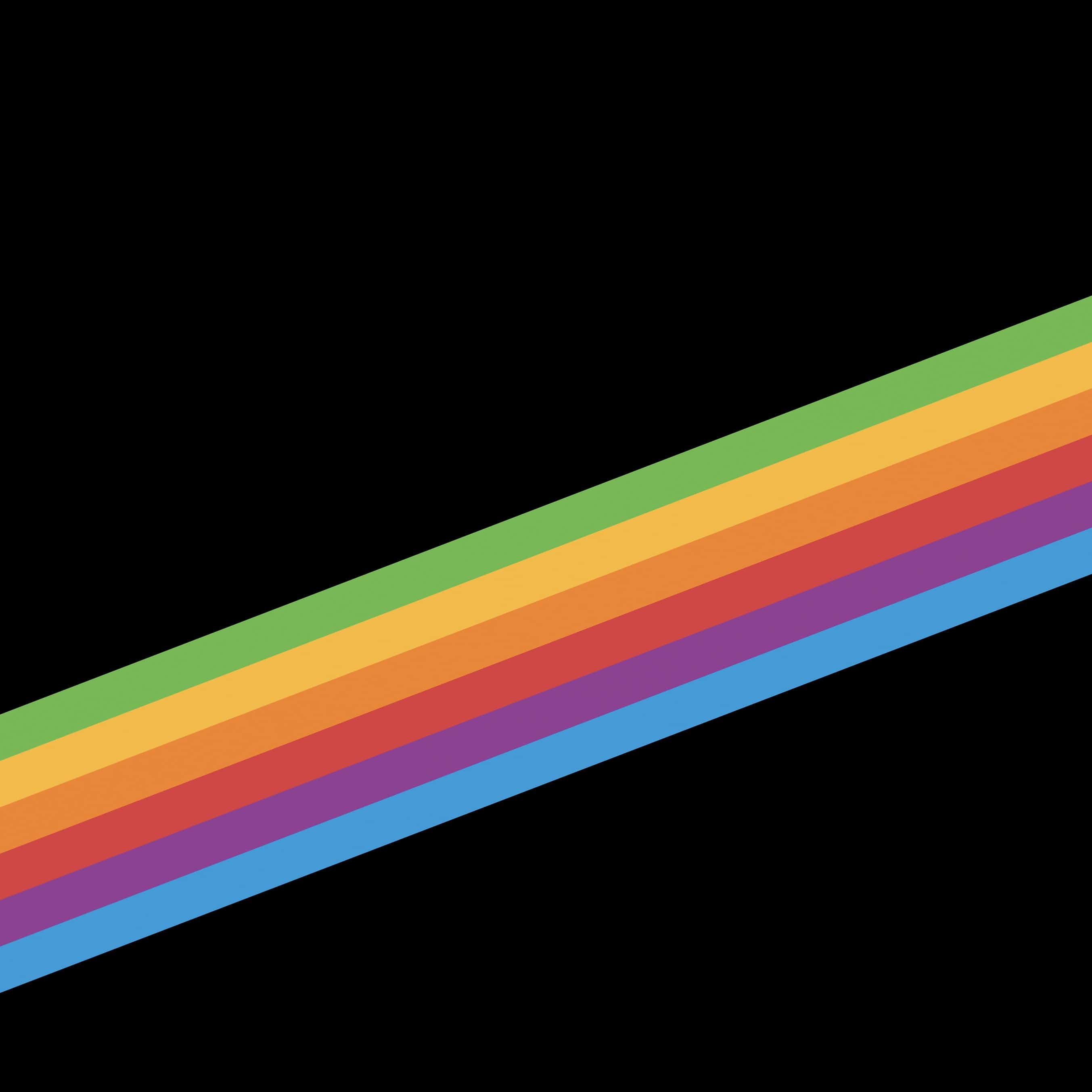 Linea diagonale arcobaleno sfondo nero, 2706x2706 2K+, Monitor Gaming
