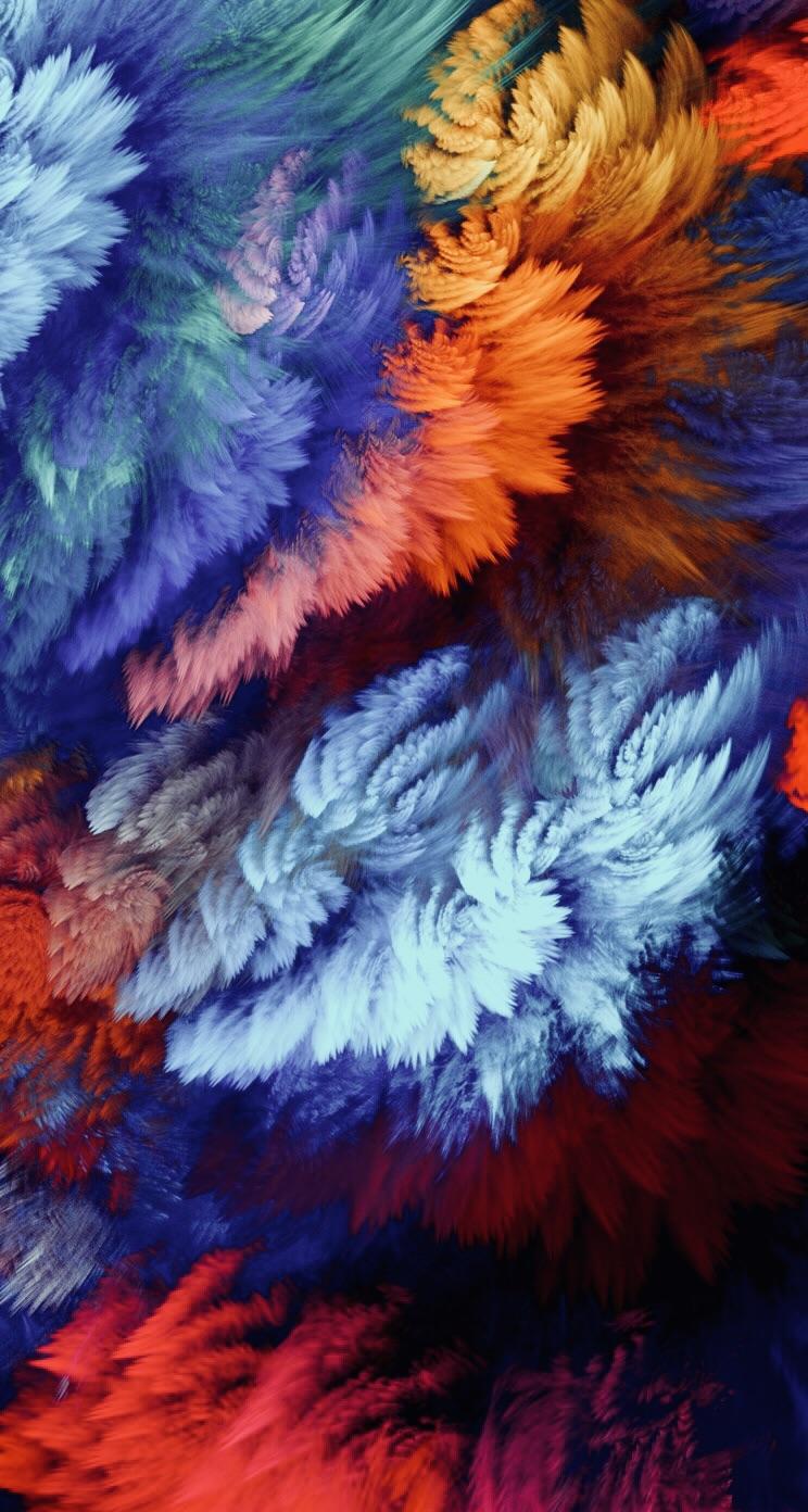 piume astratte multicolore, 744x1392 Full HD Verticale, iPhone Air