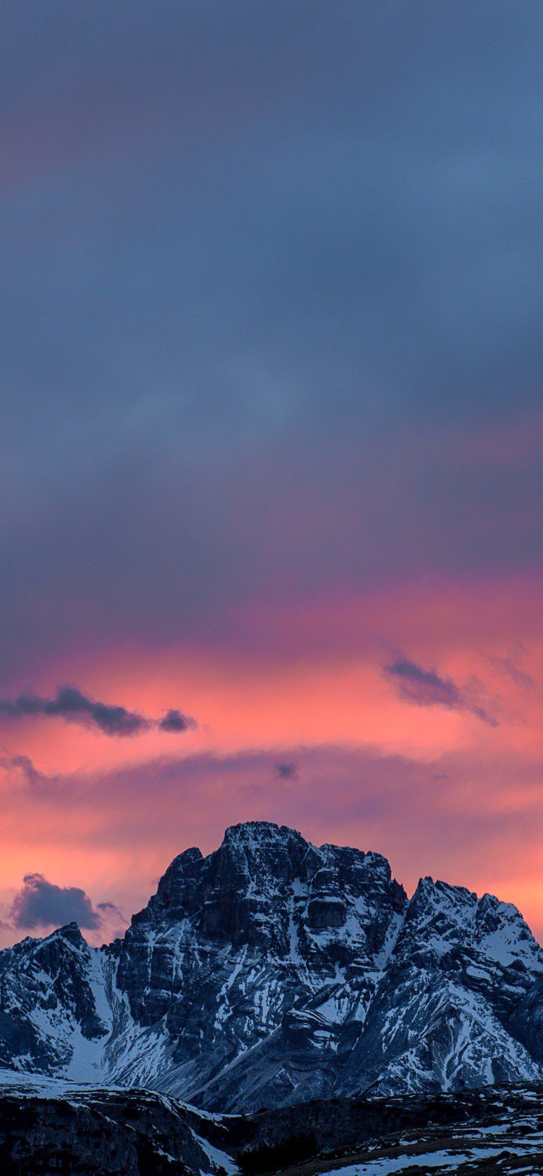 montagna tramonto rosa cielo, 768x1663 Full HD Verticale, iPhone Pro