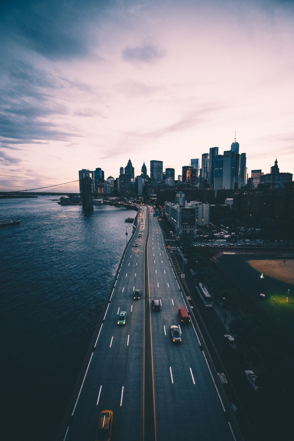 skyline New York ponte tramonto, 1000x1500 Full HD Verticale, iPhone Pro