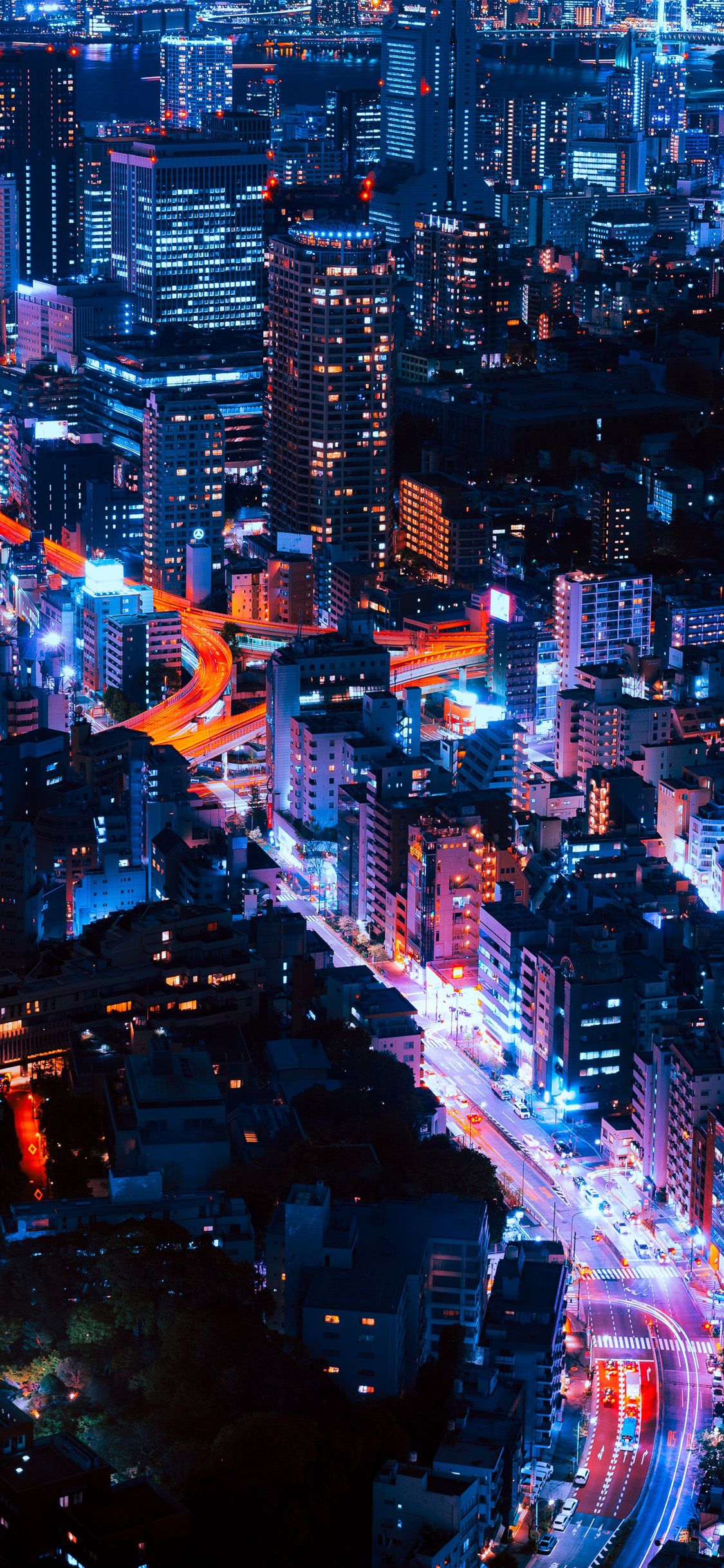 citta notturna luci Tokyo, 1125x2436 Full HD Verticale, iPhone Air