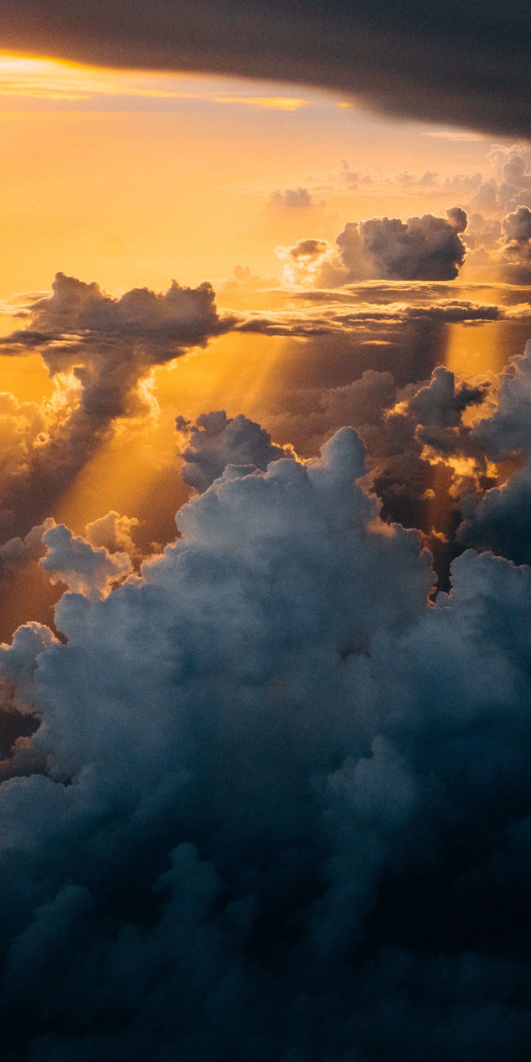 nuvole tramonto dorato cielo, 1750x3500 Full HD Verticale, iPhone Pro