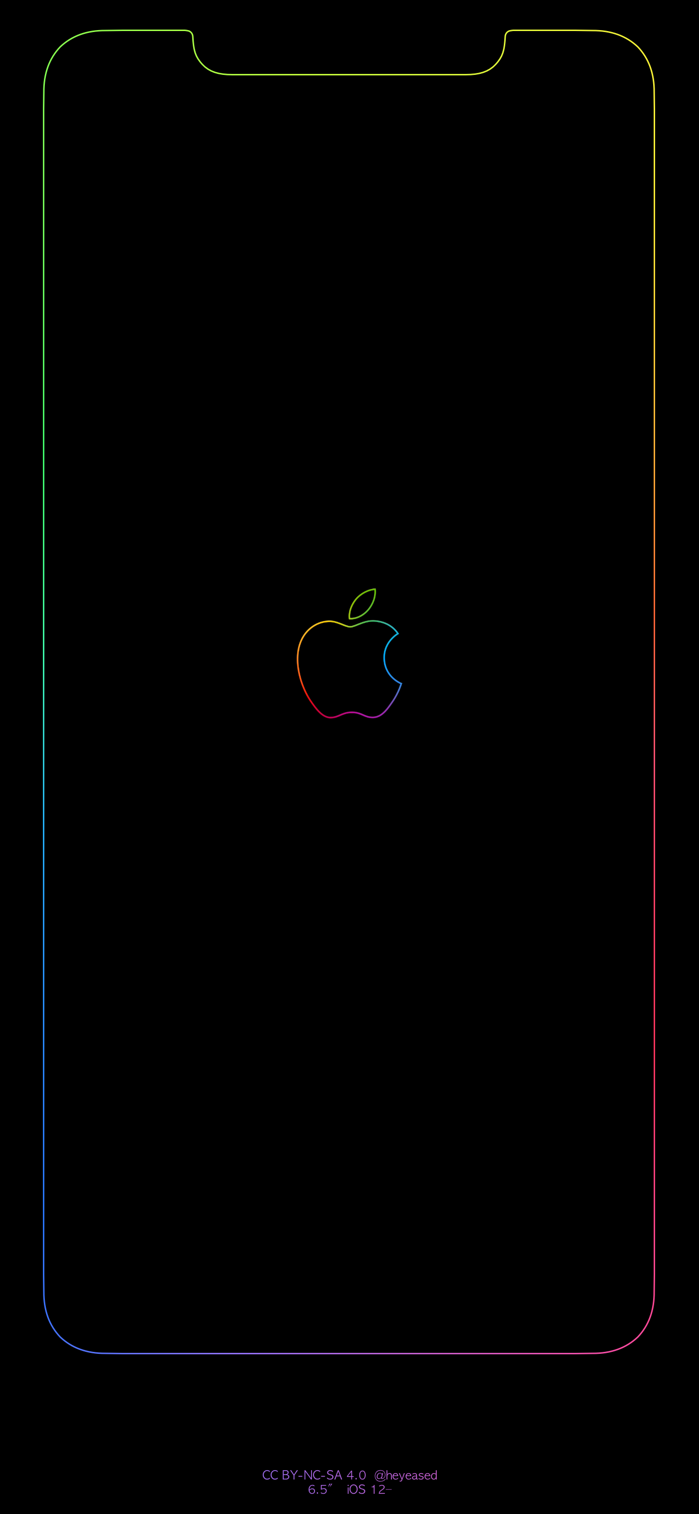 Logo Apple nero contorno, Cupertino, 1418x3072 Full HD Verticale, iPhone Plus