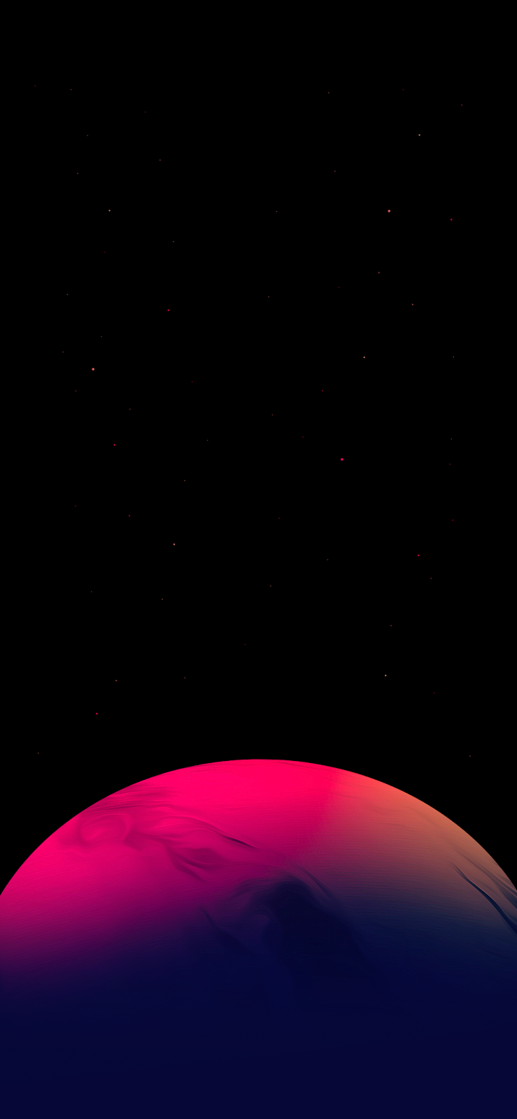 Pianeta rosa e blu spazio, 739x1600 Full HD Verticale, iPhone Pro Max