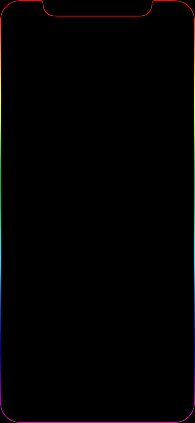 Contorno neon nero iPhone, 828x1792 Verticale, iPhone
