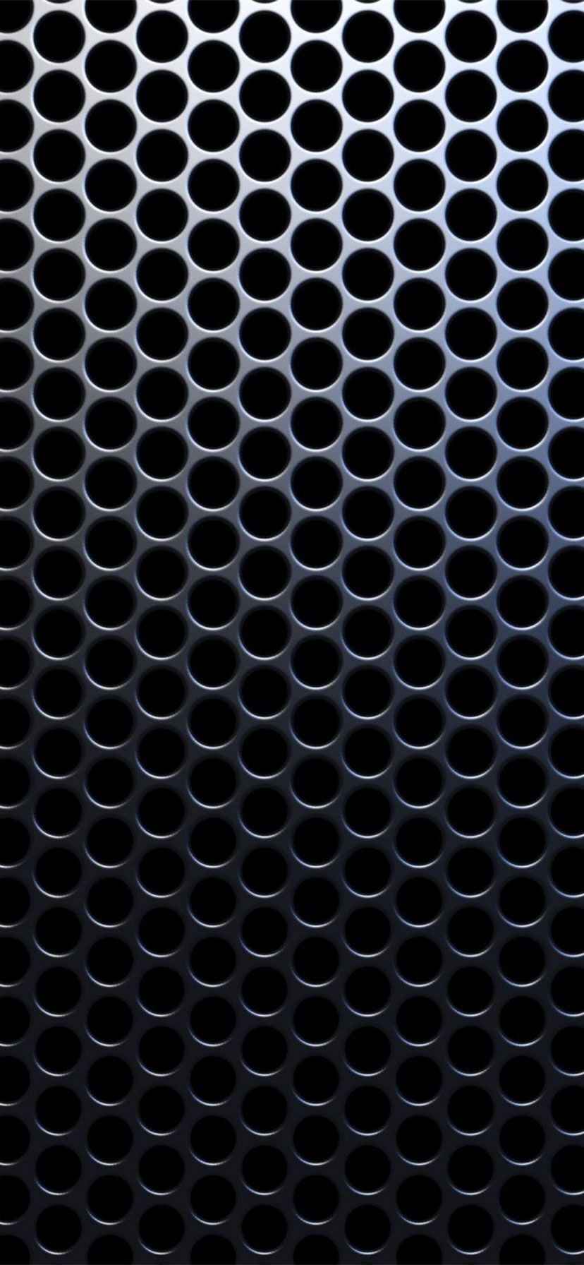 Texture metallica forata nera, 828x1792 Full HD Verticale, iPhone Air
