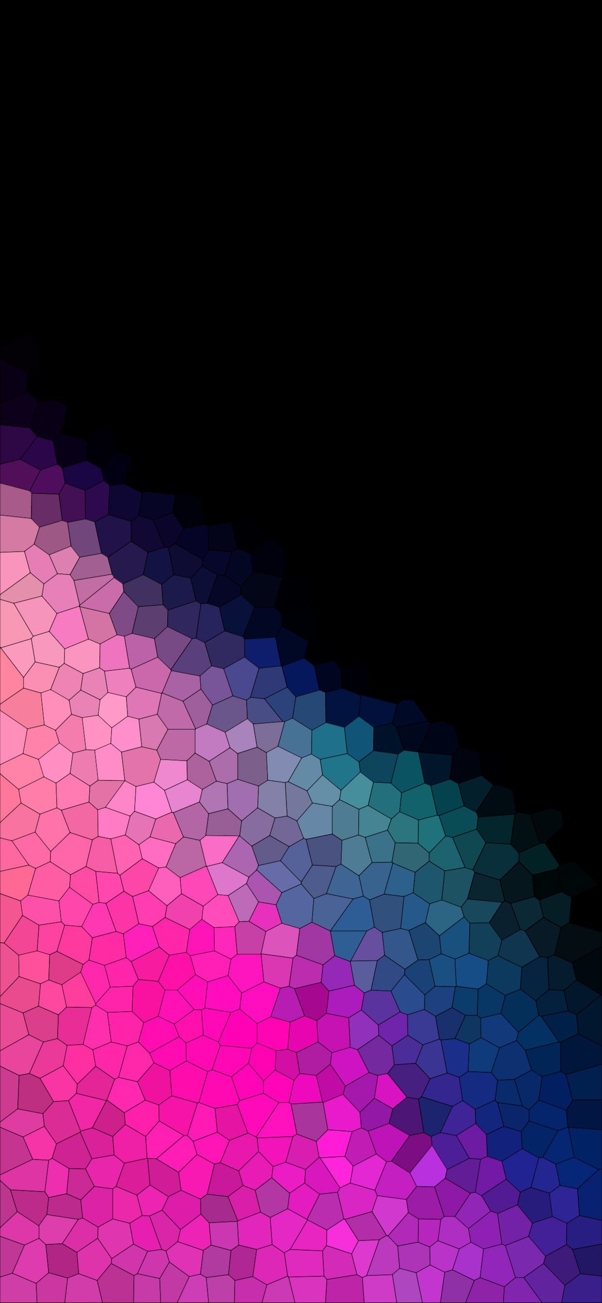 Mosaico geometrico nero e viola, 1242x2688 Verticale, iPhone Air