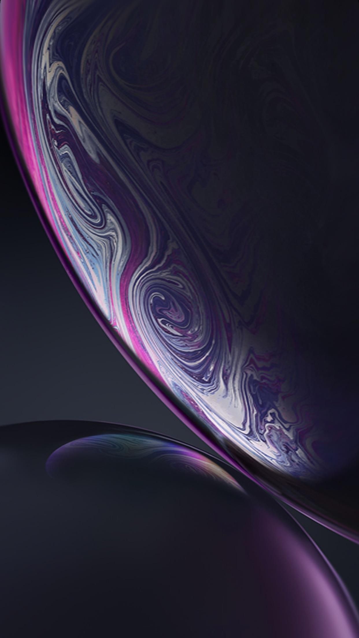 Sfera astratta viola e nero, 1242x2208 Verticale, iPhone Plus