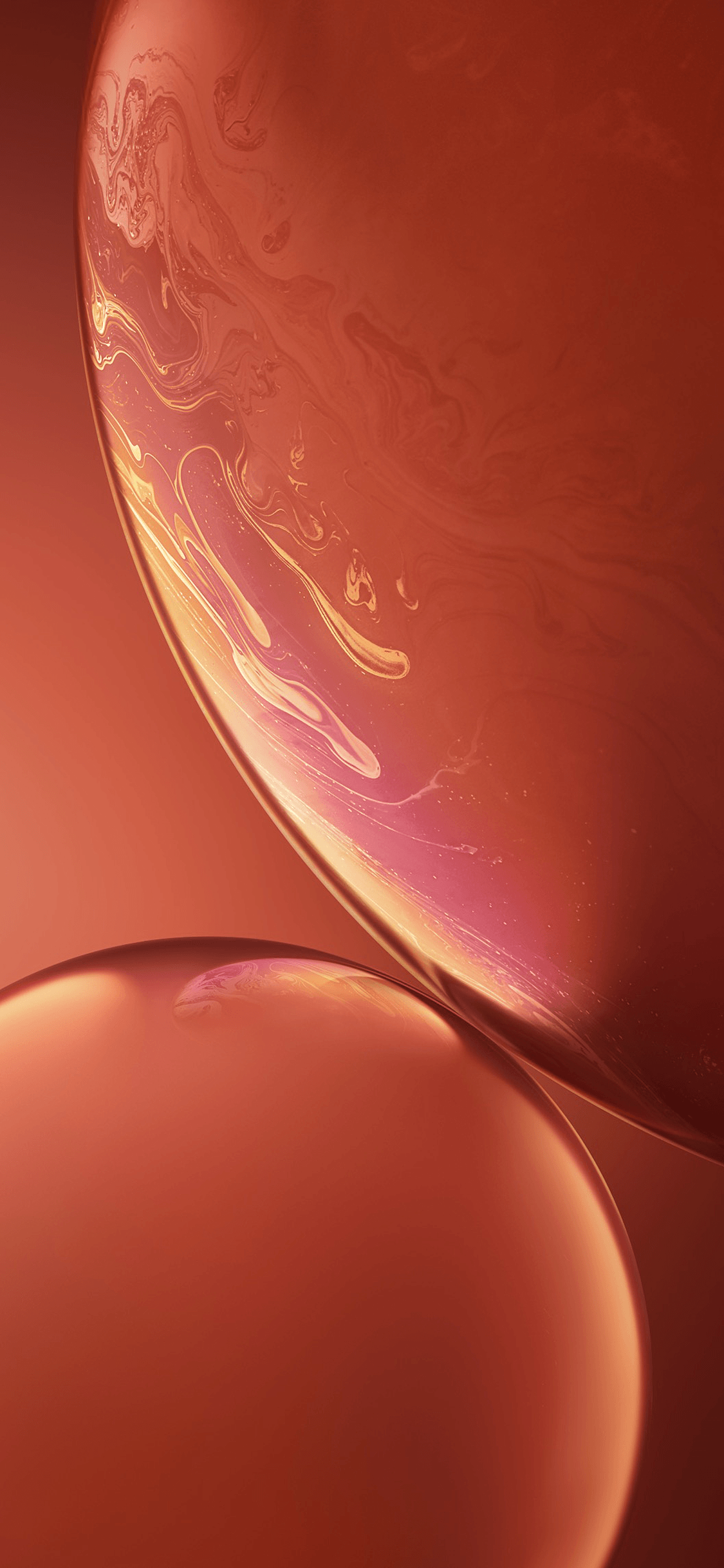 Sfere astratte rosa arancio, 1125x2436 Verticale, iPhone Pro
