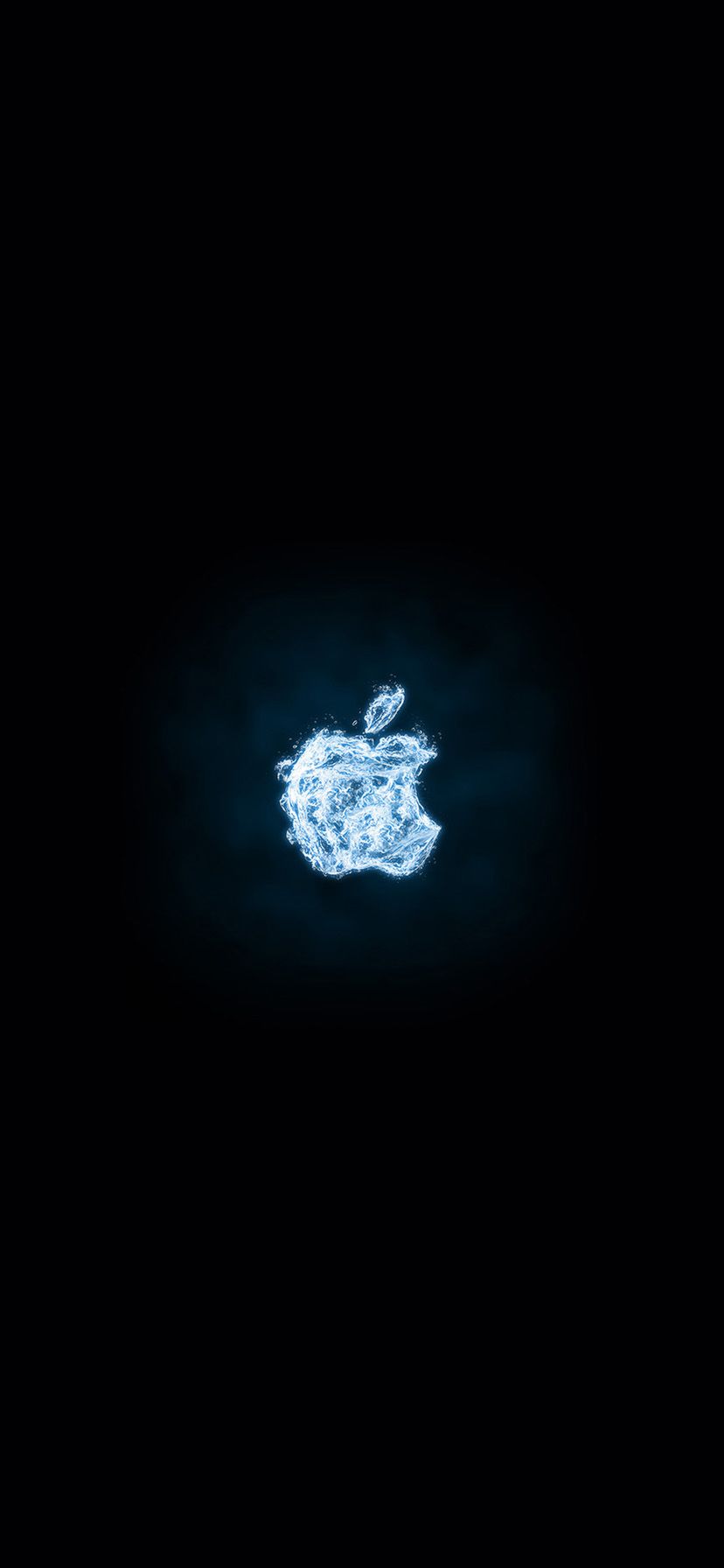 Logo Apple ghiaccio blu, 828x1792 Full HD Verticale, iPhone Plus