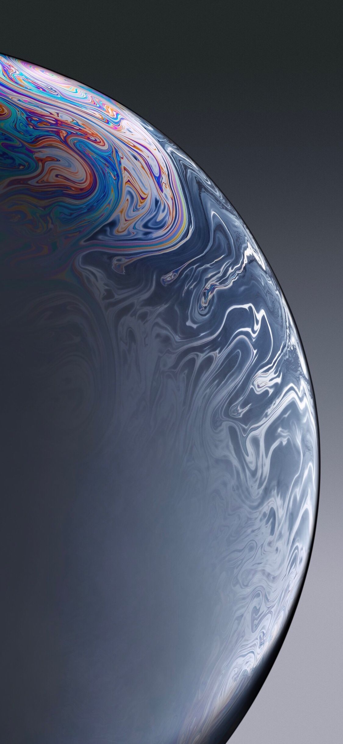 Bolla astratta grigio blu, 1125x2436 Full HD Verticale, iPhone Pro