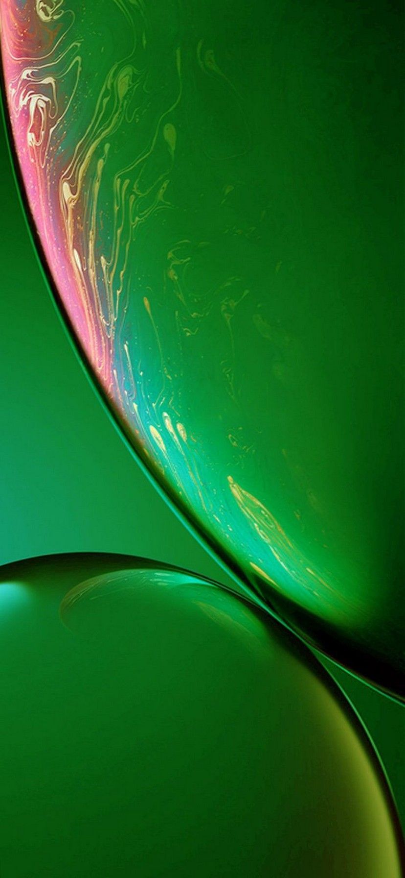 Bolle astratte verdi, 828x1792 Full HD Verticale, iPhone