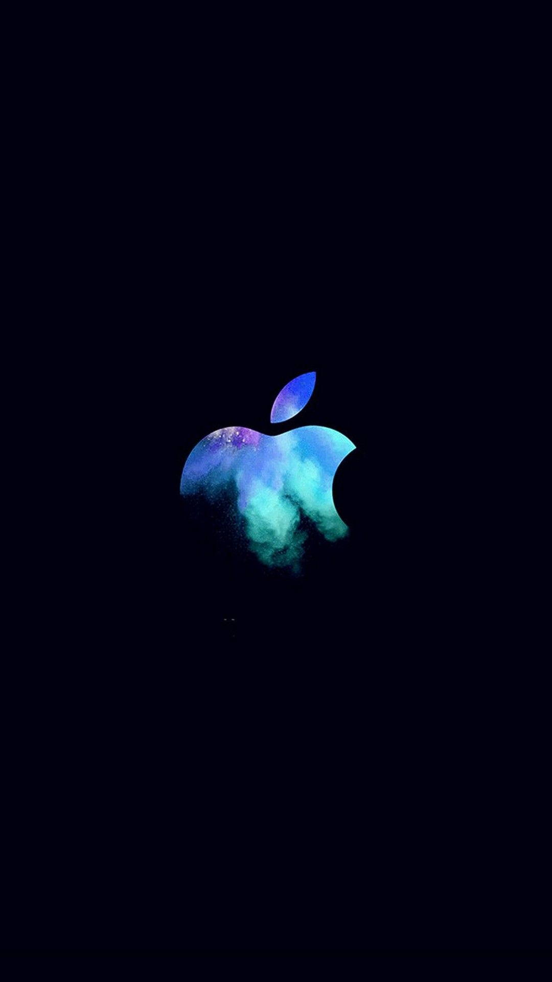 logo Apple colorato sfondo nero, Cupertino, 1080x1920 Verticale, iPhone Plus