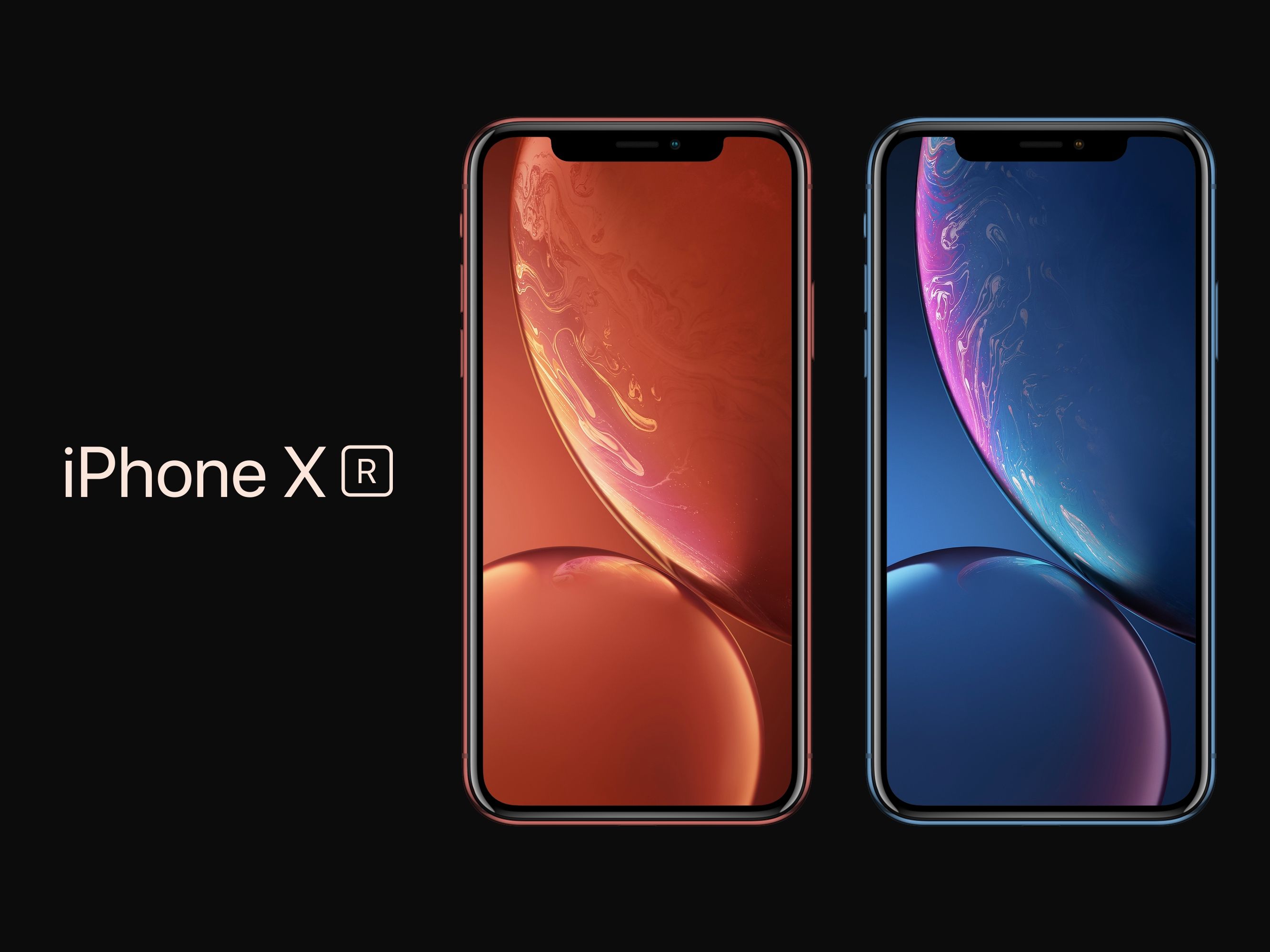 iPhone XR corallo e blu, 2667x2000 WQXGA, Desktop