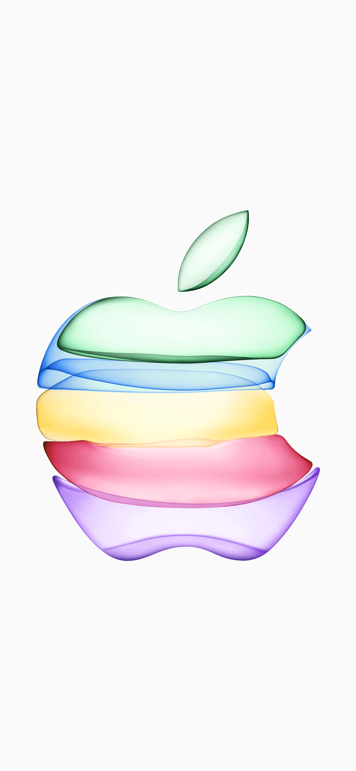 Logo Apple multicolore trasparente, 1242x2688 Verticale, iPhone Pro Max