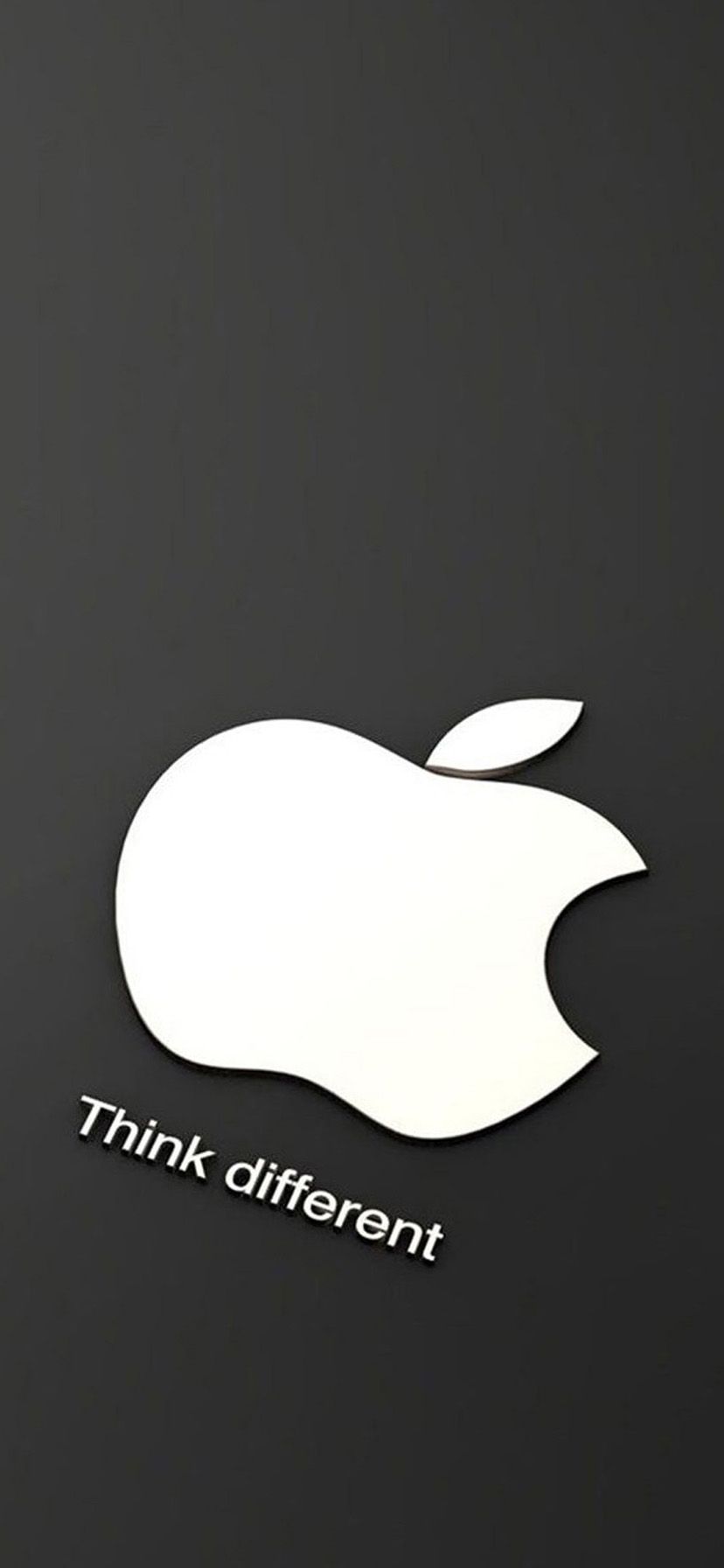 Logo Apple bianco sfondo scuro, 828x1792 Full HD Verticale, iPhone Plus