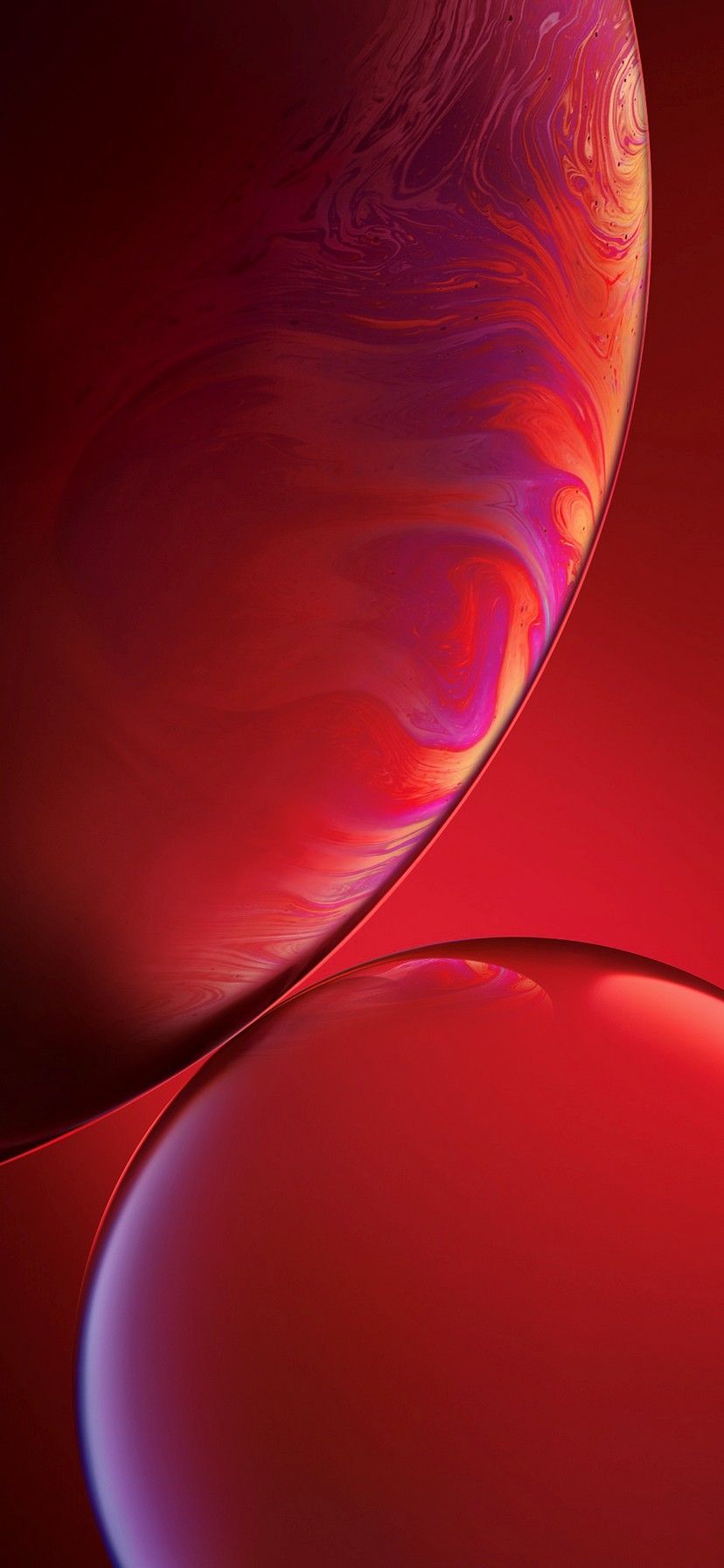 Bolle astratte rosse, 828x1792 Verticale, iPhone