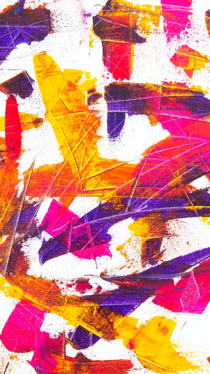 Astratto pittura colorata vivace, 736x1308 Full HD Verticale, iPhone Plus