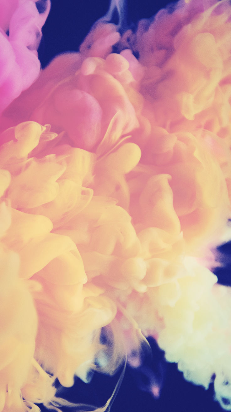 Fumo colorato rosa arancione, 736x1308 Full HD Verticale, iPhone Plus