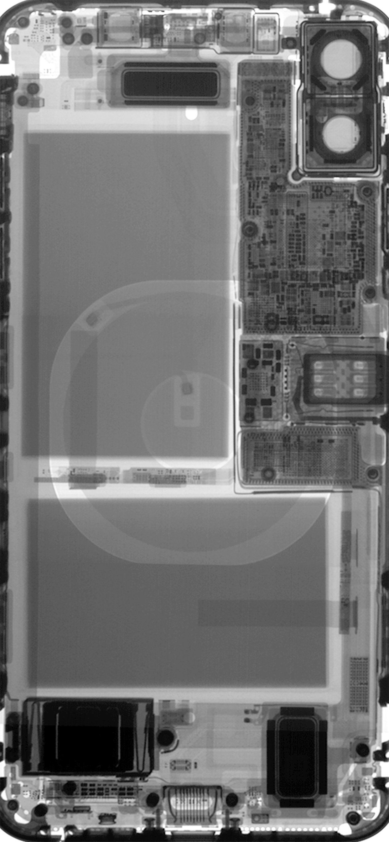 Componenti interni smartphone raggi X, 1242x2688 Verticale, iPhone