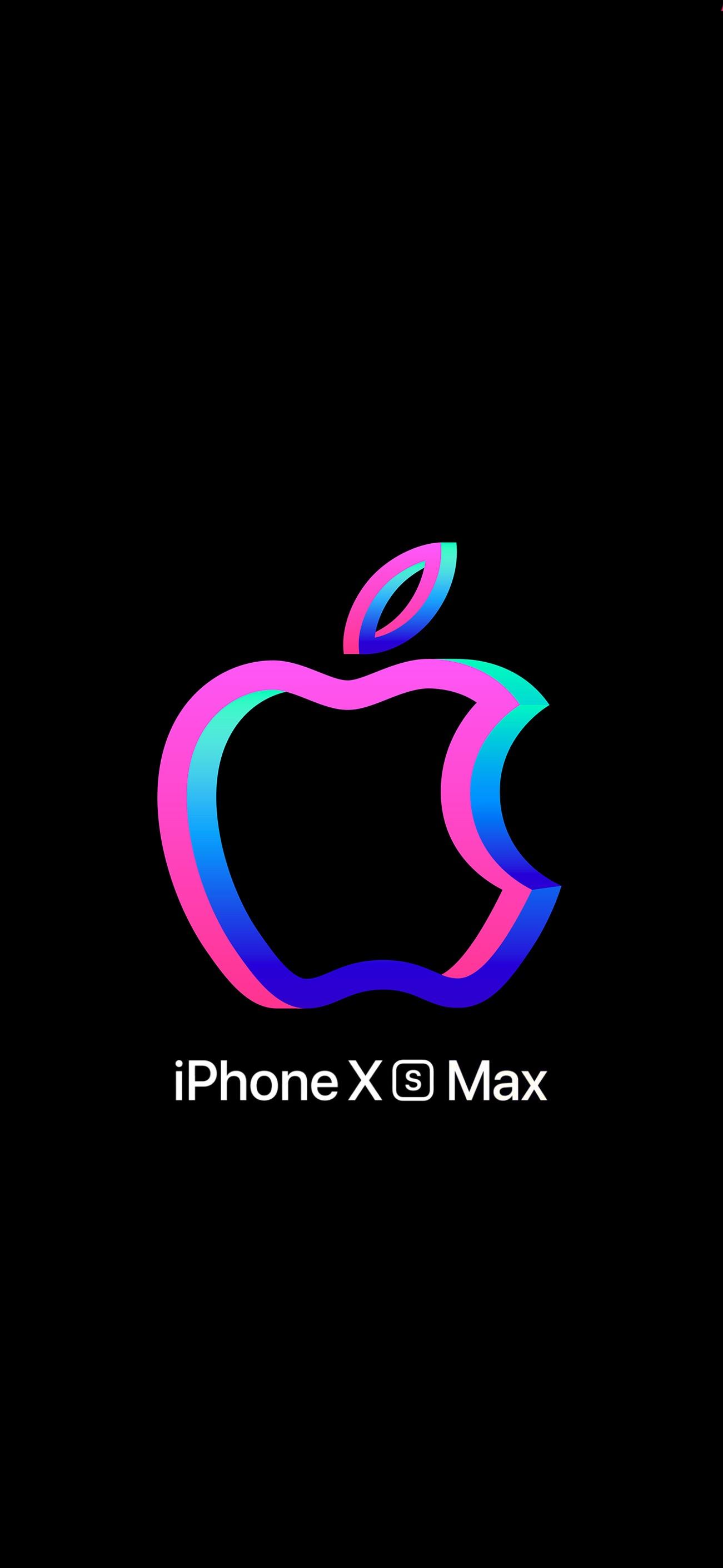 Logo Apple colorato neon, Cupertino, 1301x2820 Full HD Verticale, iPhone Pro Max