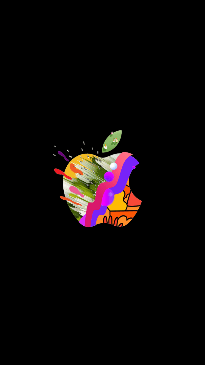 logo Apple colorato astratto, Cupertino, 689x1226 Full HD Verticale, iPhone Air