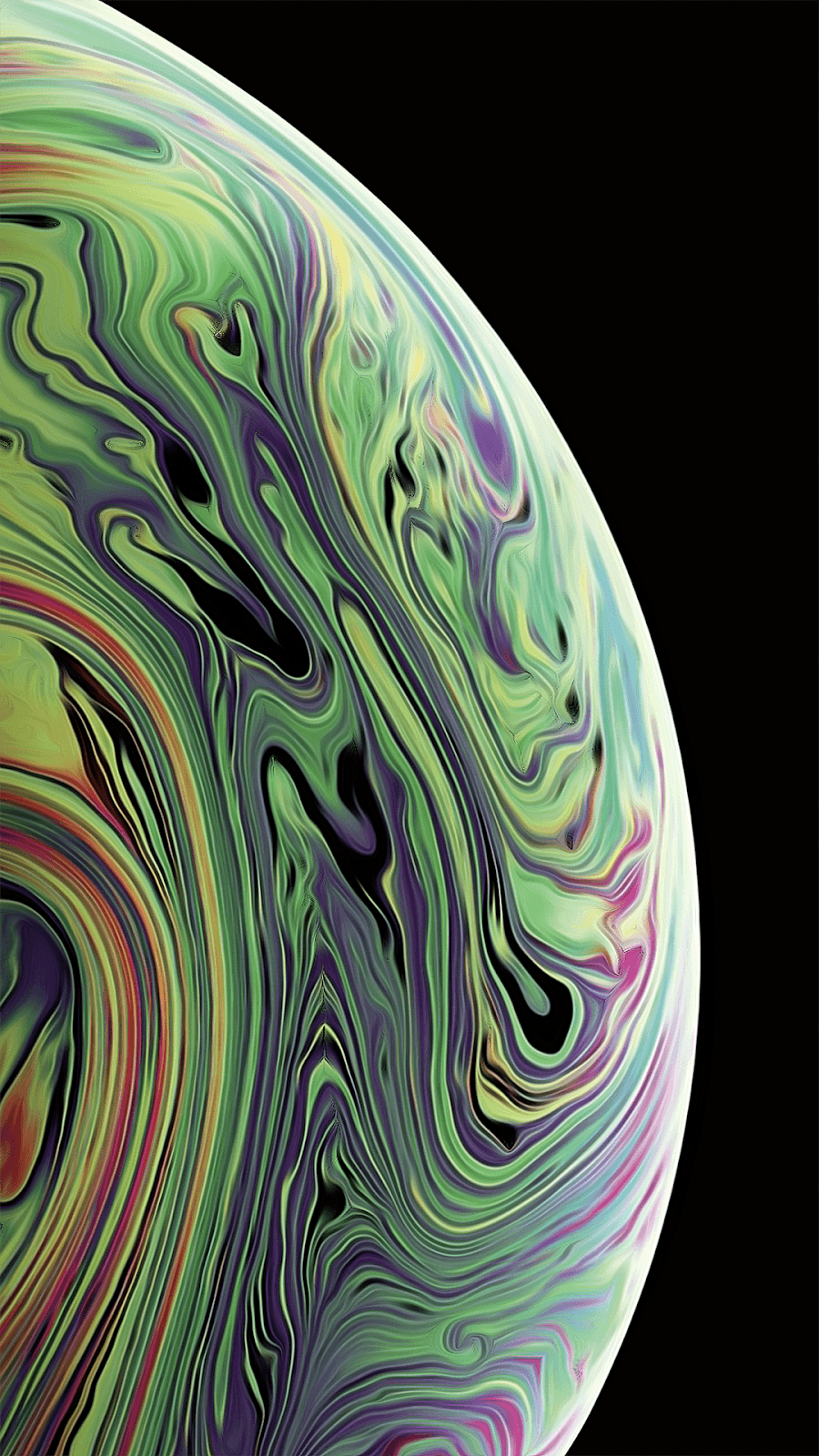Sfera astratta verde iridescente, 900x1600 Full HD Verticale, iPhone
