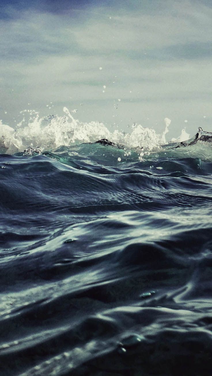Onde oceano blu scuro, 736x1308 Full HD Verticale, iPhone Pro Max