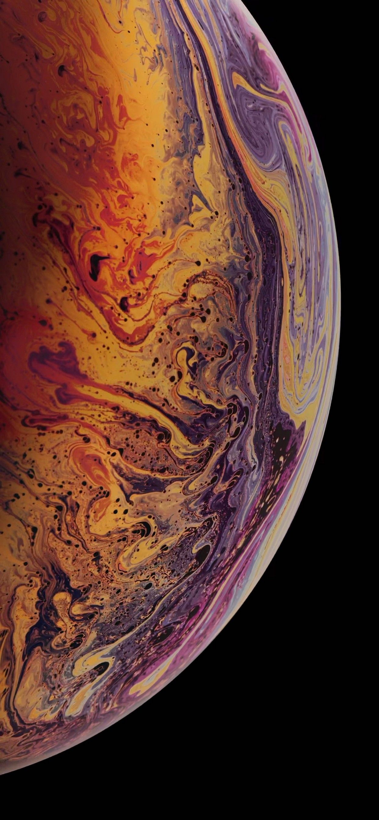 Sfera astratta oro viola, 1242x2688 Full HD Verticale, iPhone Pro