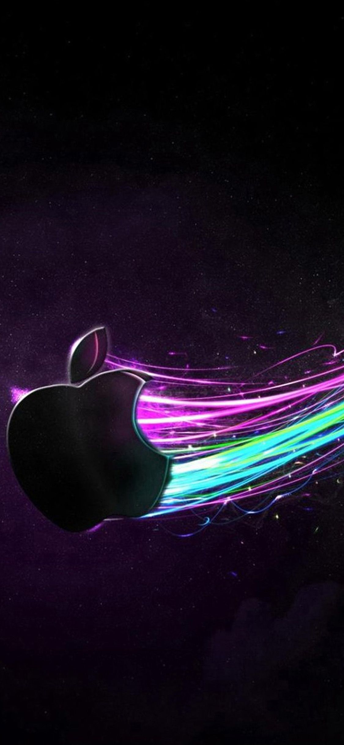 Logo Apple luci colorate, 1125x2436 Verticale, iPhone