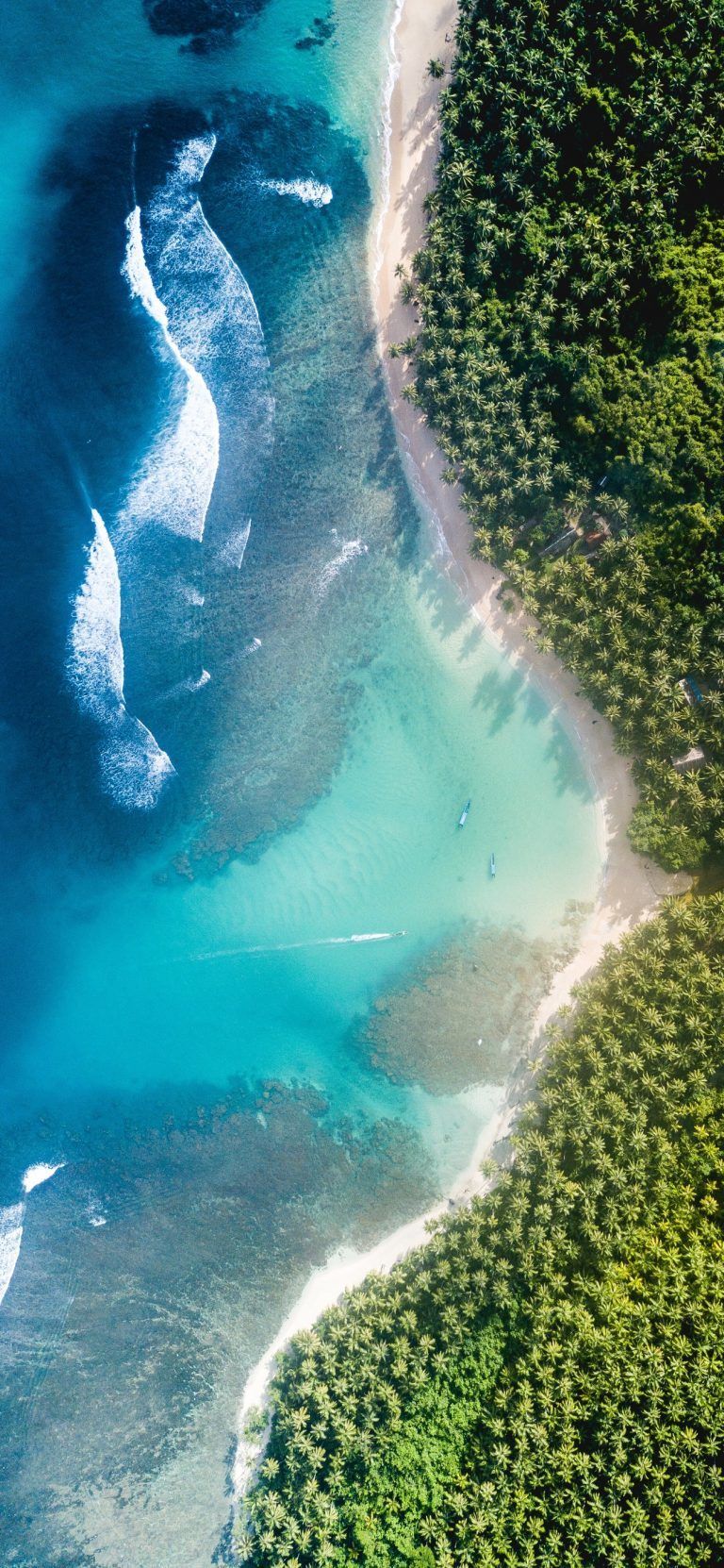 Vista aerea costa tropicale, 768x1662 Full HD Verticale, iPhone Air