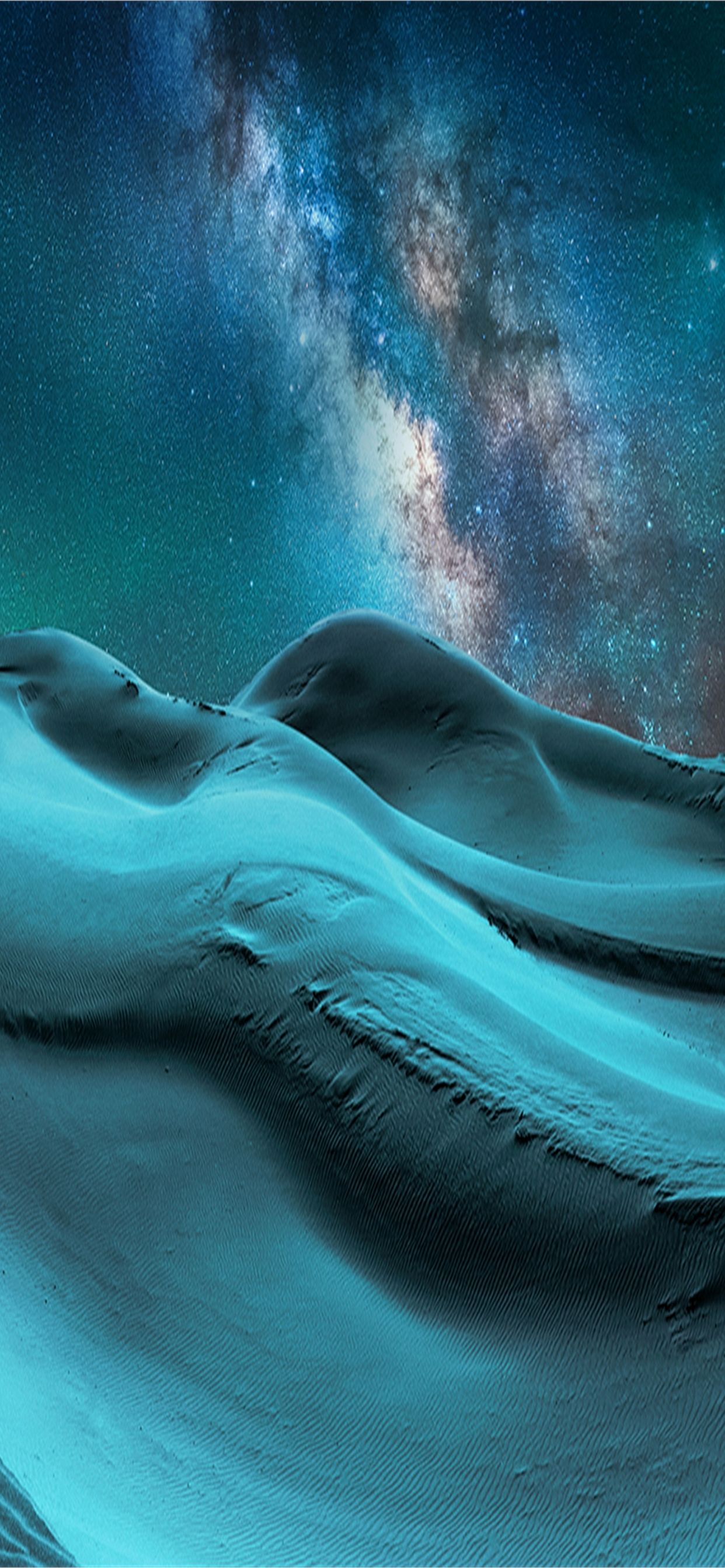 Dune blu con galassia, 1242x2688 Full HD Verticale, iPhone Plus