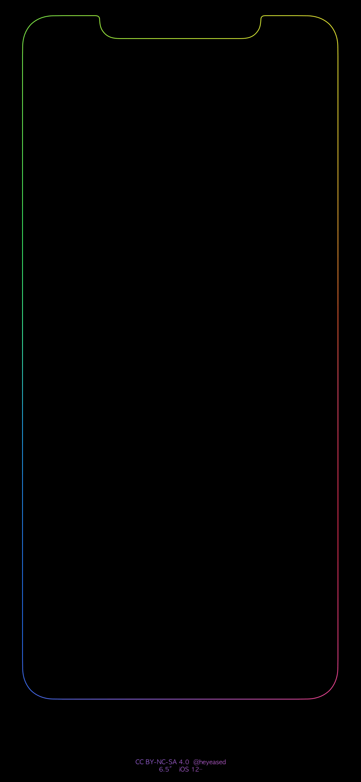 Contorno iPhone nero, 1242x2690 Full HD Verticale, iPhone Plus