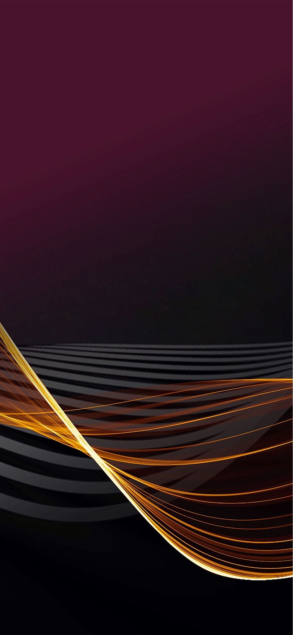 Onde astratte oro scuro, 947x2048 Verticale, iPhone Plus