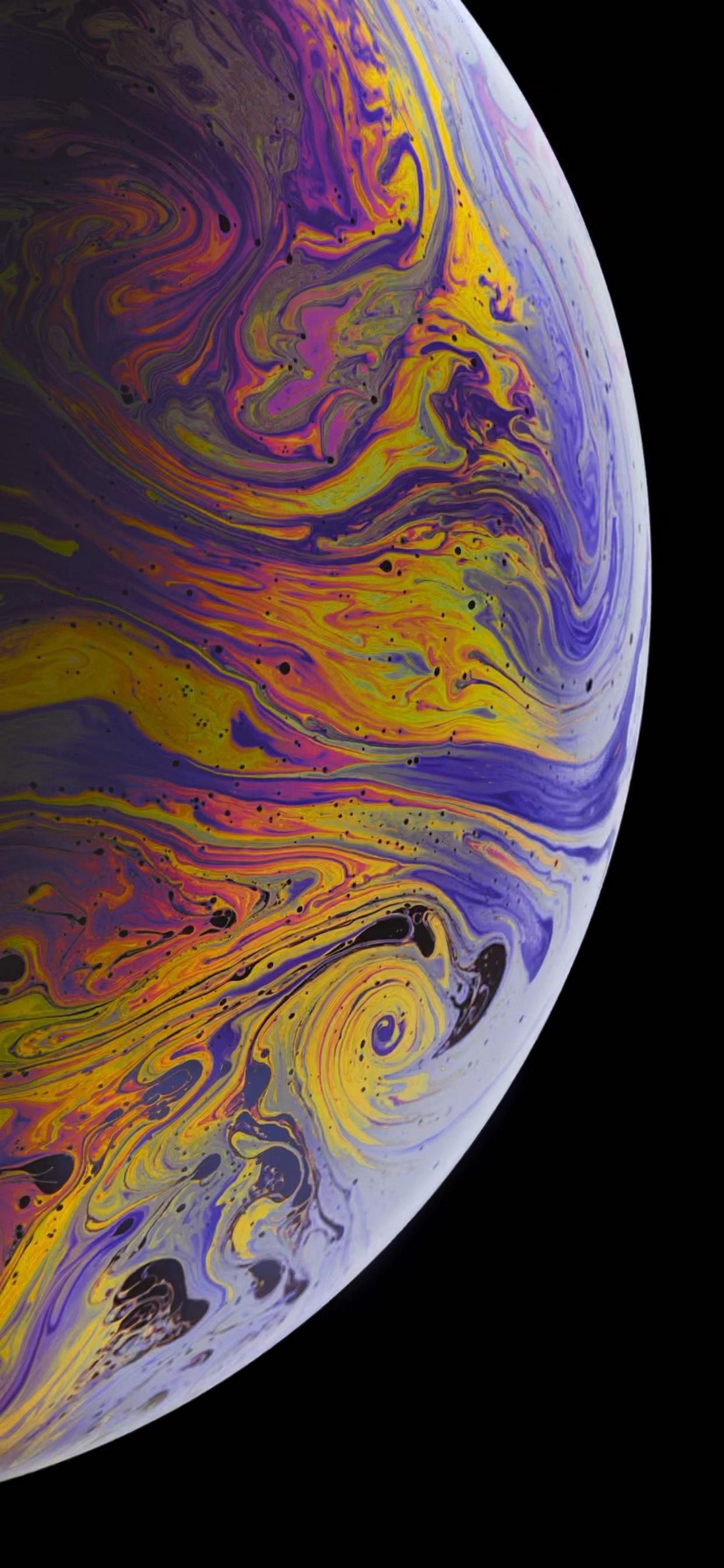 Sfera astratta viola giallo, 1242x2688 Full HD Verticale, iPhone Air