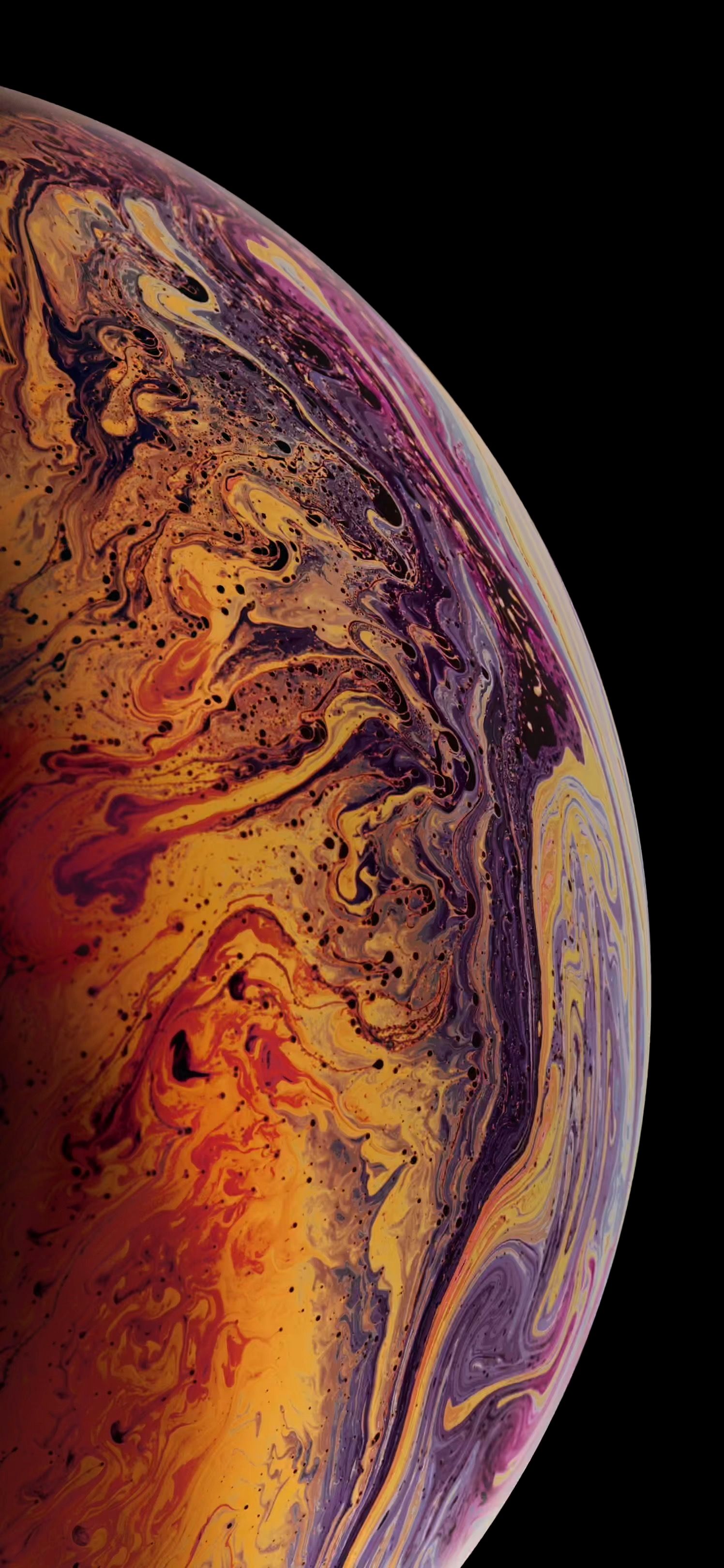 Sfera astratta oro e viola, 1496x3238 Verticale, iPhone