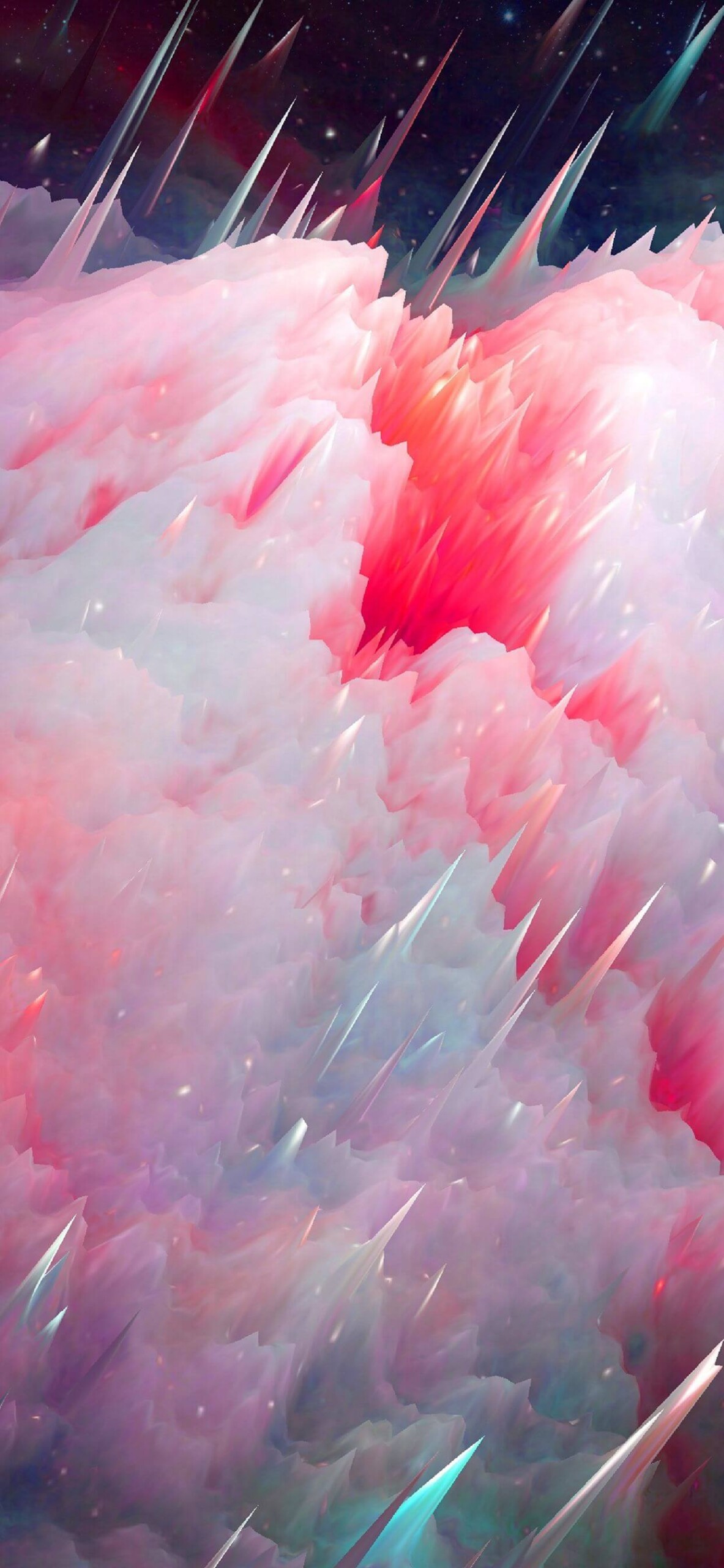 nuvole rosa astratte pioggia, 1183x2560 Full HD Verticale, iPhone Plus