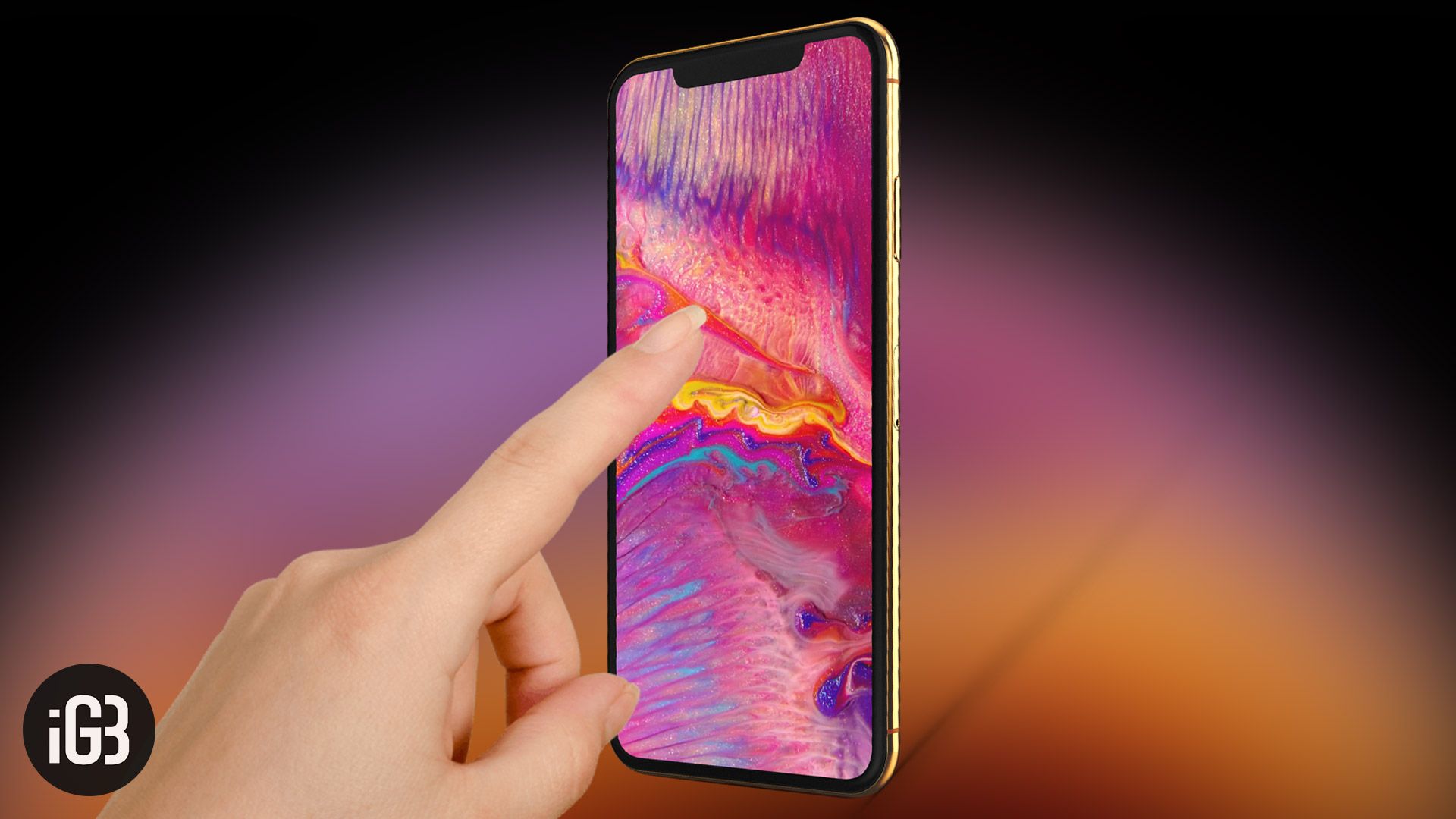 iPhone XS con dito su schermo, 1920x1080 1080p, PC Desktop