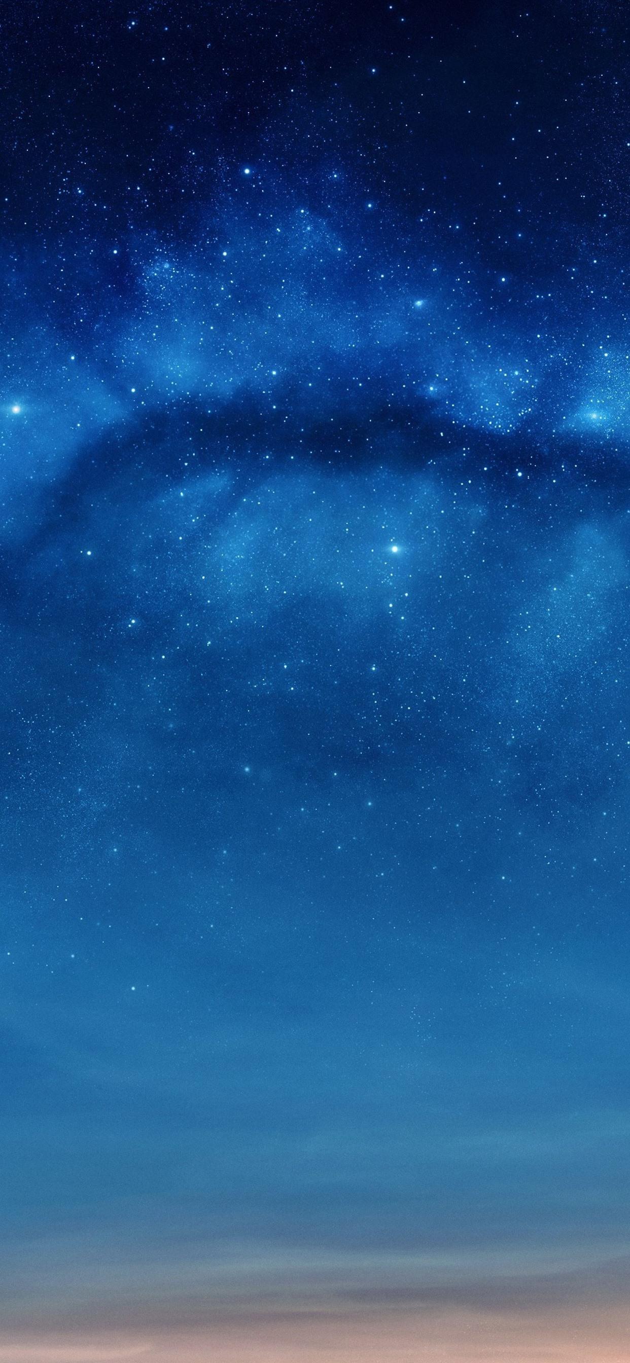 Cielo stellato blu notte, 1242x2688 Verticale, iPhone Plus
