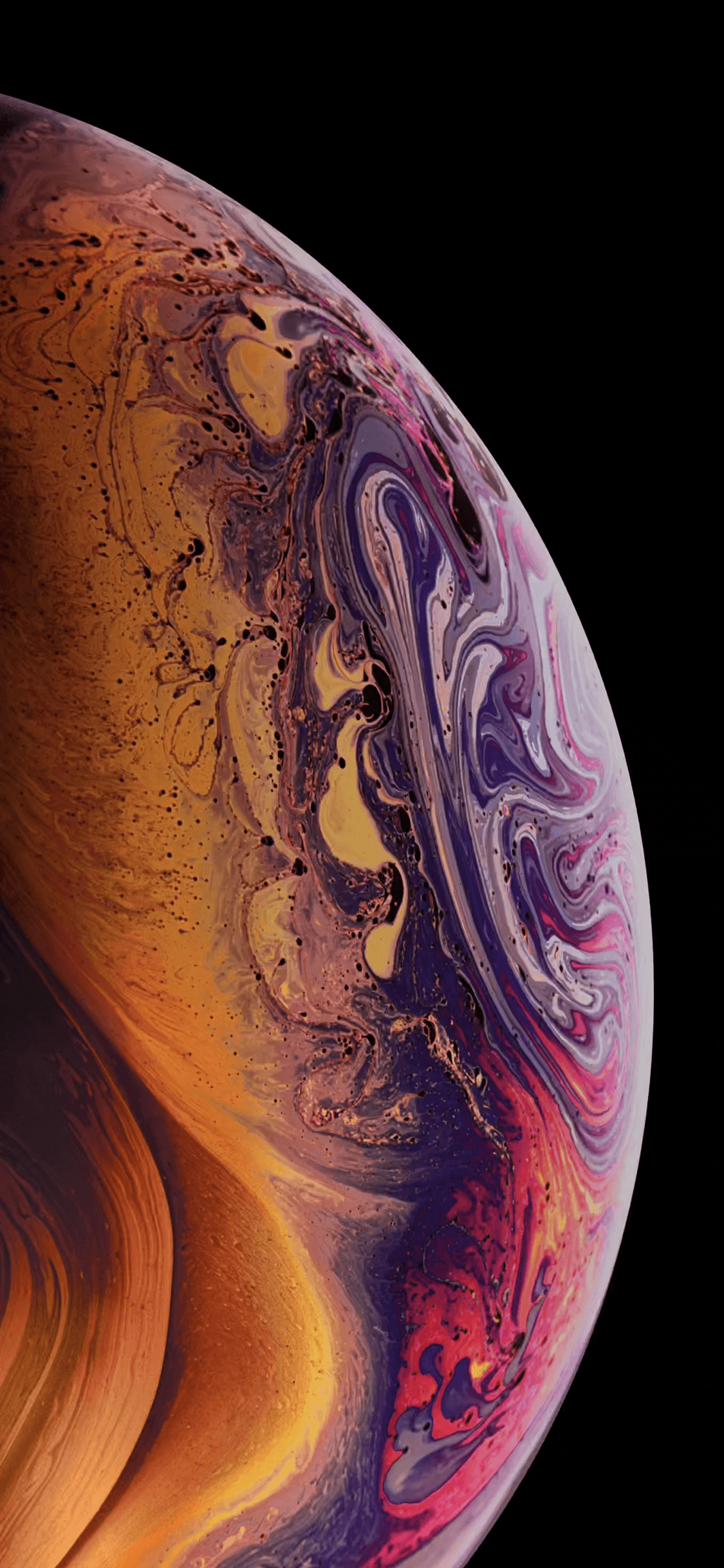 Sfera astratta arancione viola, 1125x2436 Full HD Verticale, iPhone Pro