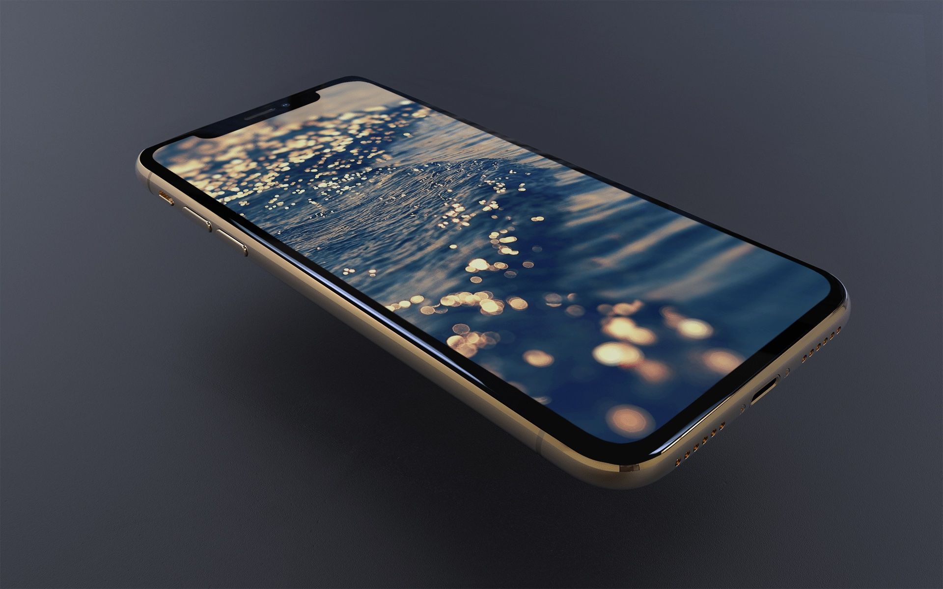 iPhone dorato mockup, 1920x1201 WUXGA, Desktop