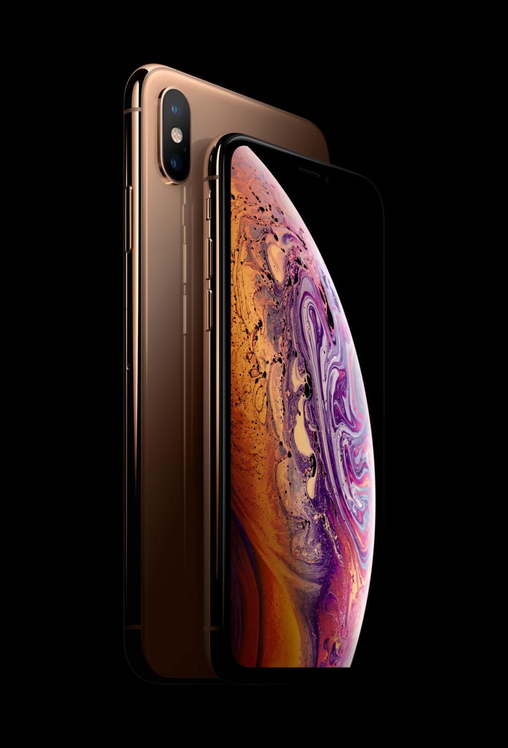 iPhone XS oro sfondo nero, 1024x1506 Verticale, iPhone Pro