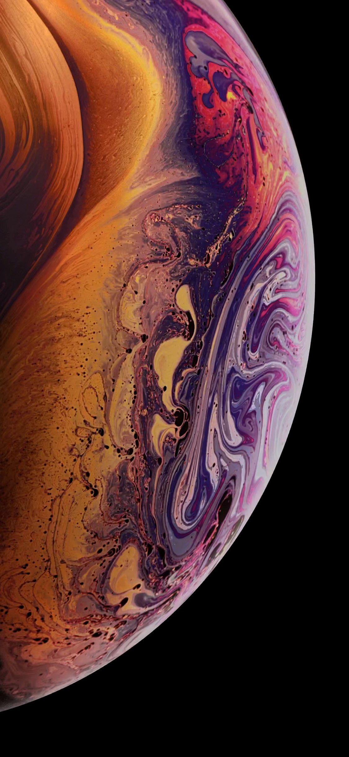 Sfera astratta liquida colorata, 1125x2436 Full HD Verticale, iPhone Pro Max